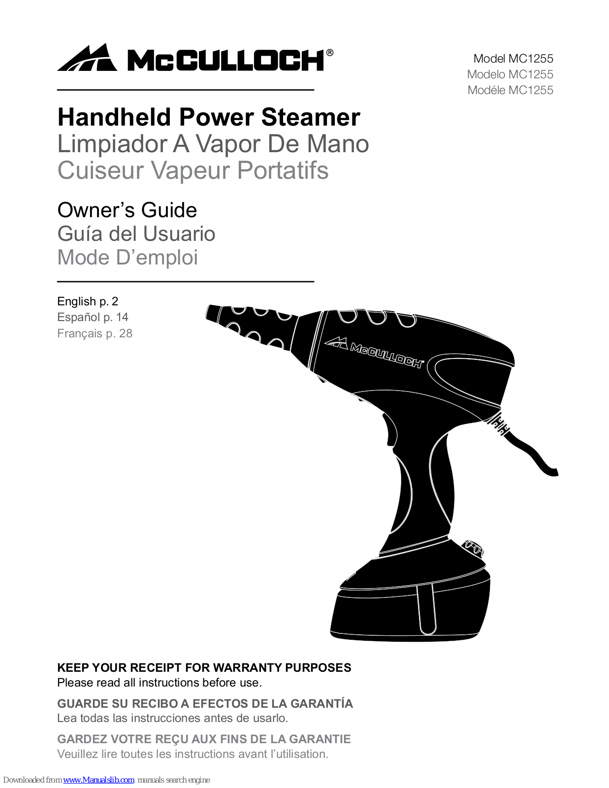 McCulloch MC1255 Owner's Manual - ManualMachine.com
