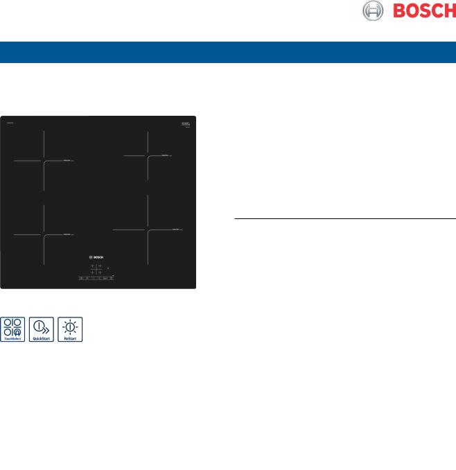 Bosch PUE611BF1B Product spec sheet