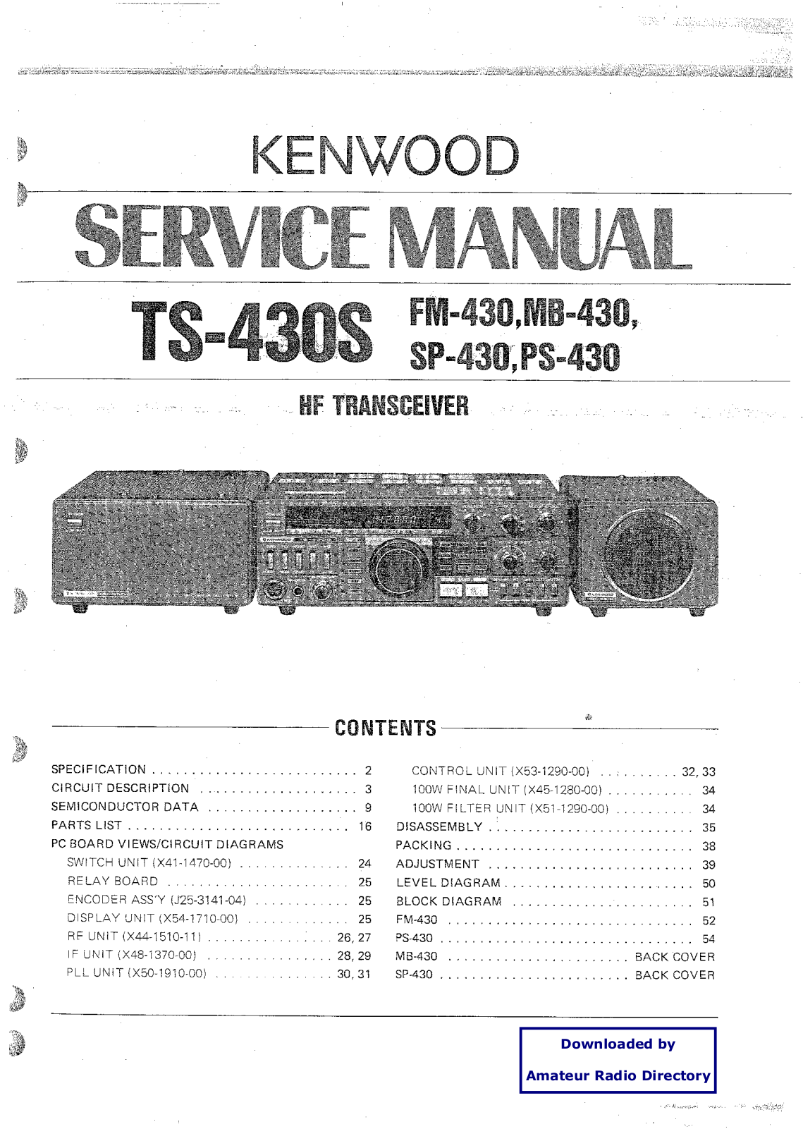 Kenwood TRIO TS430S Service Manual