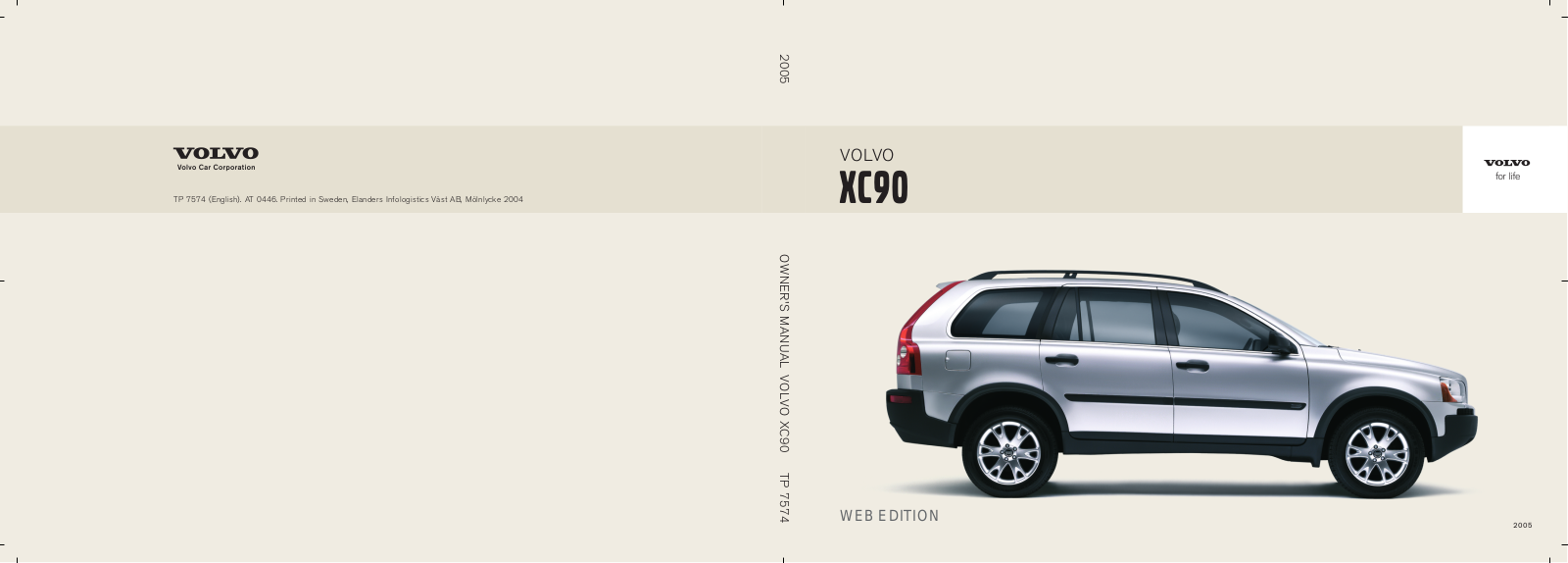 Volvo XC90 2005 User Manual