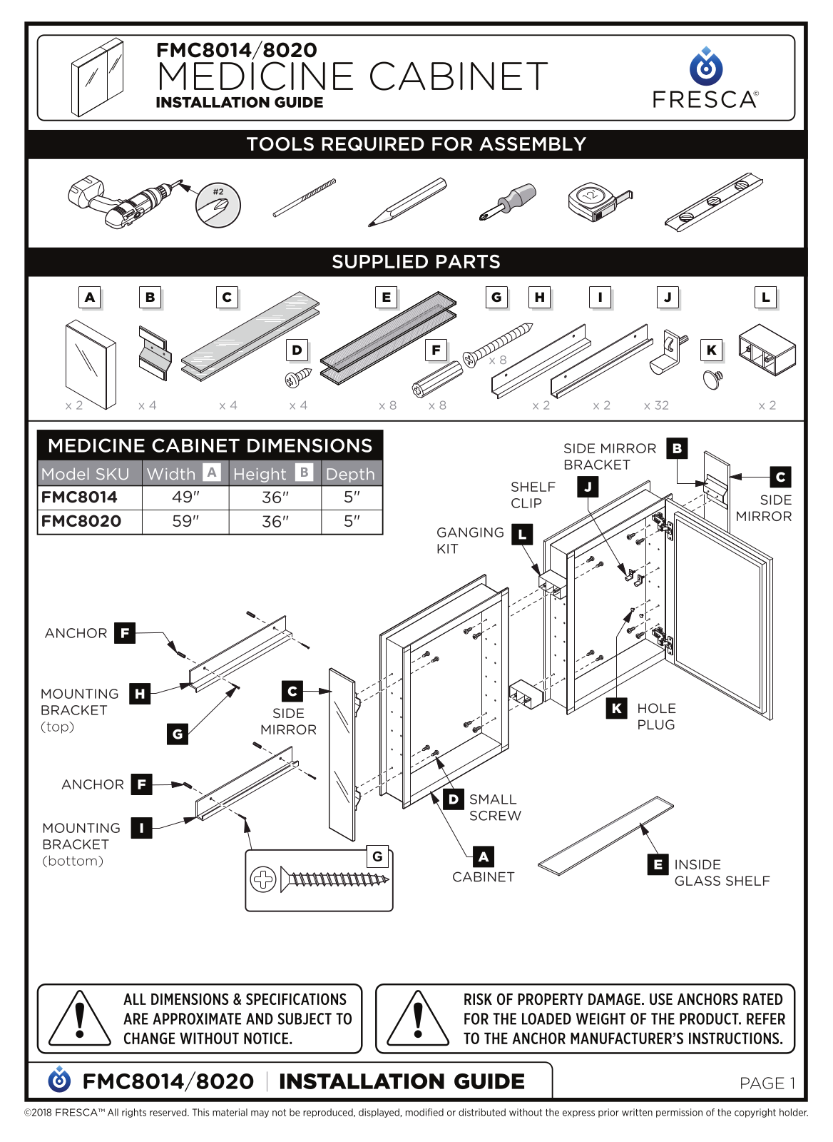 Fresca FBH2168 Installation & Assembly - ManualMachine.com