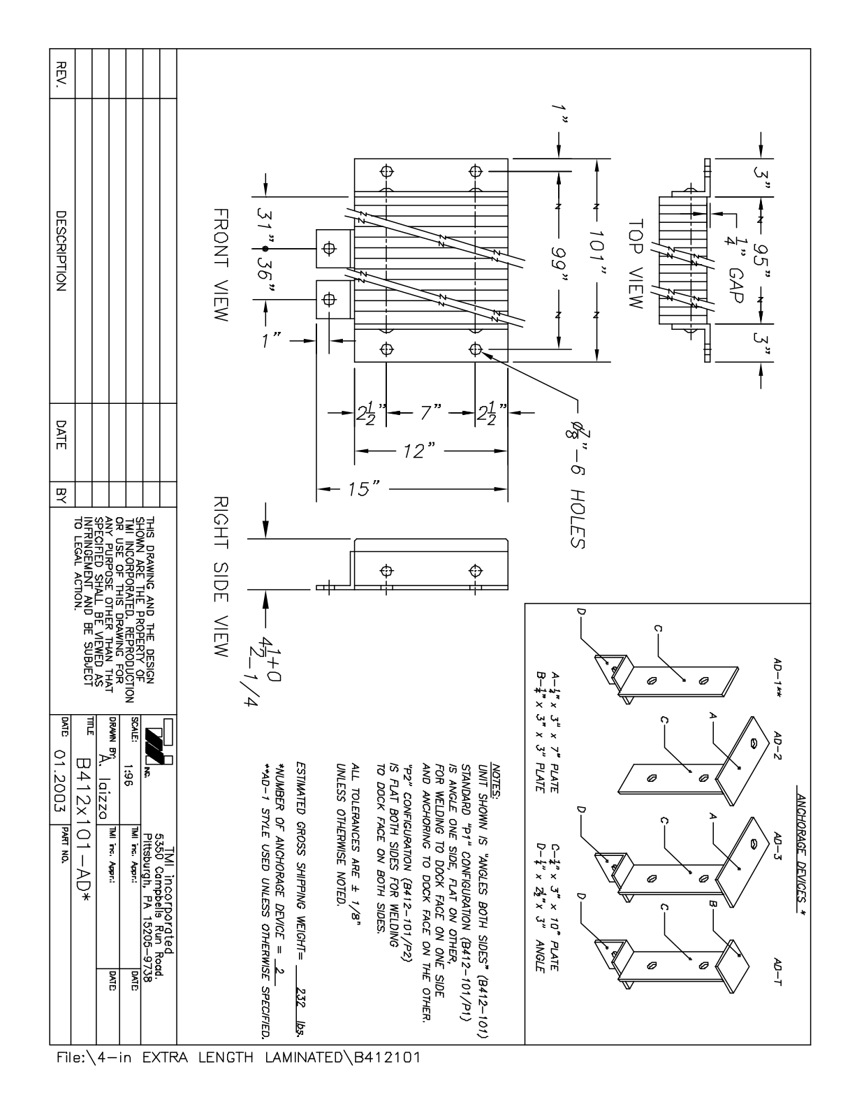 Tmi B412101 User Manual