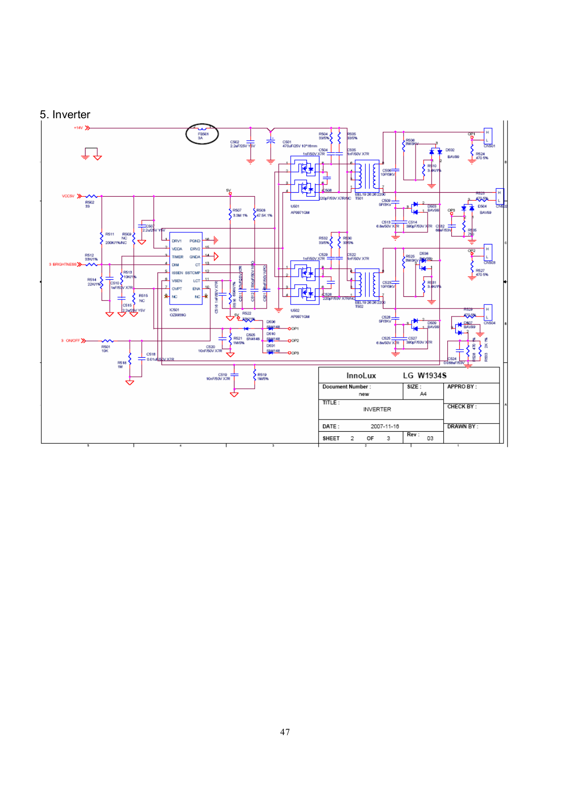 LG EBU49009001 Schematic