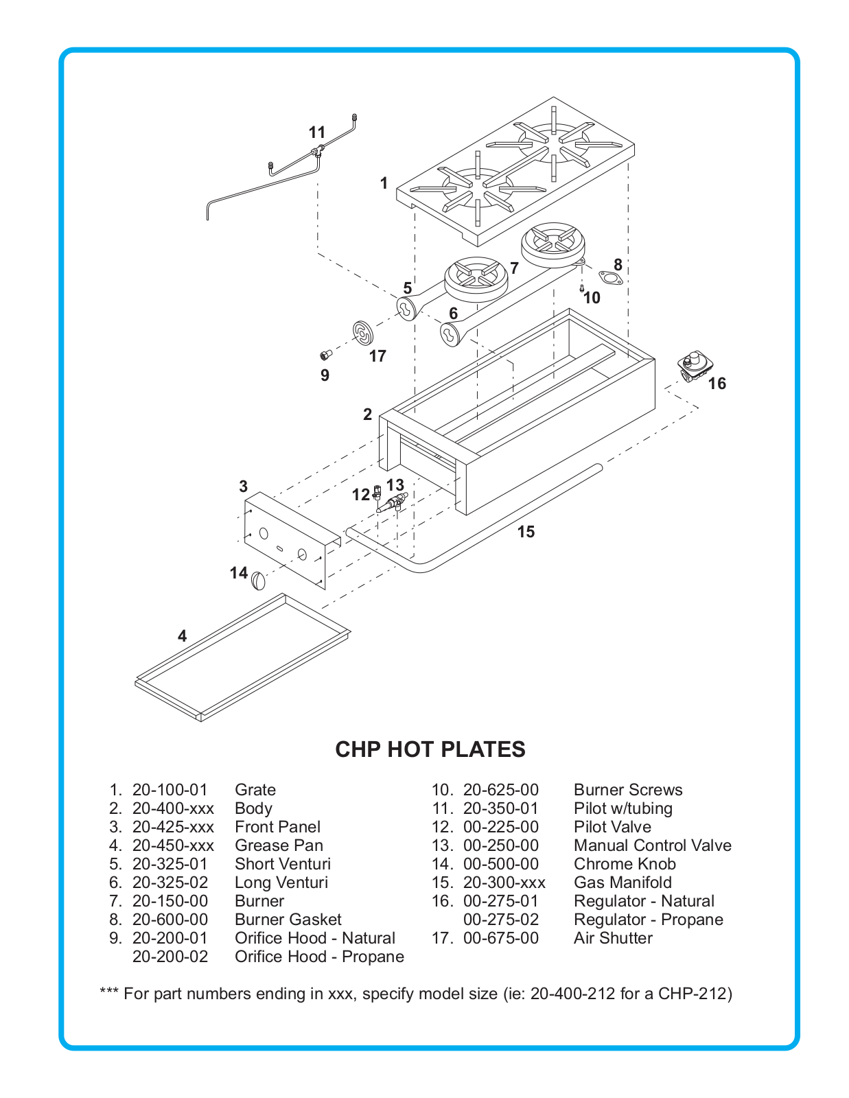 Connerton CHP Parts List