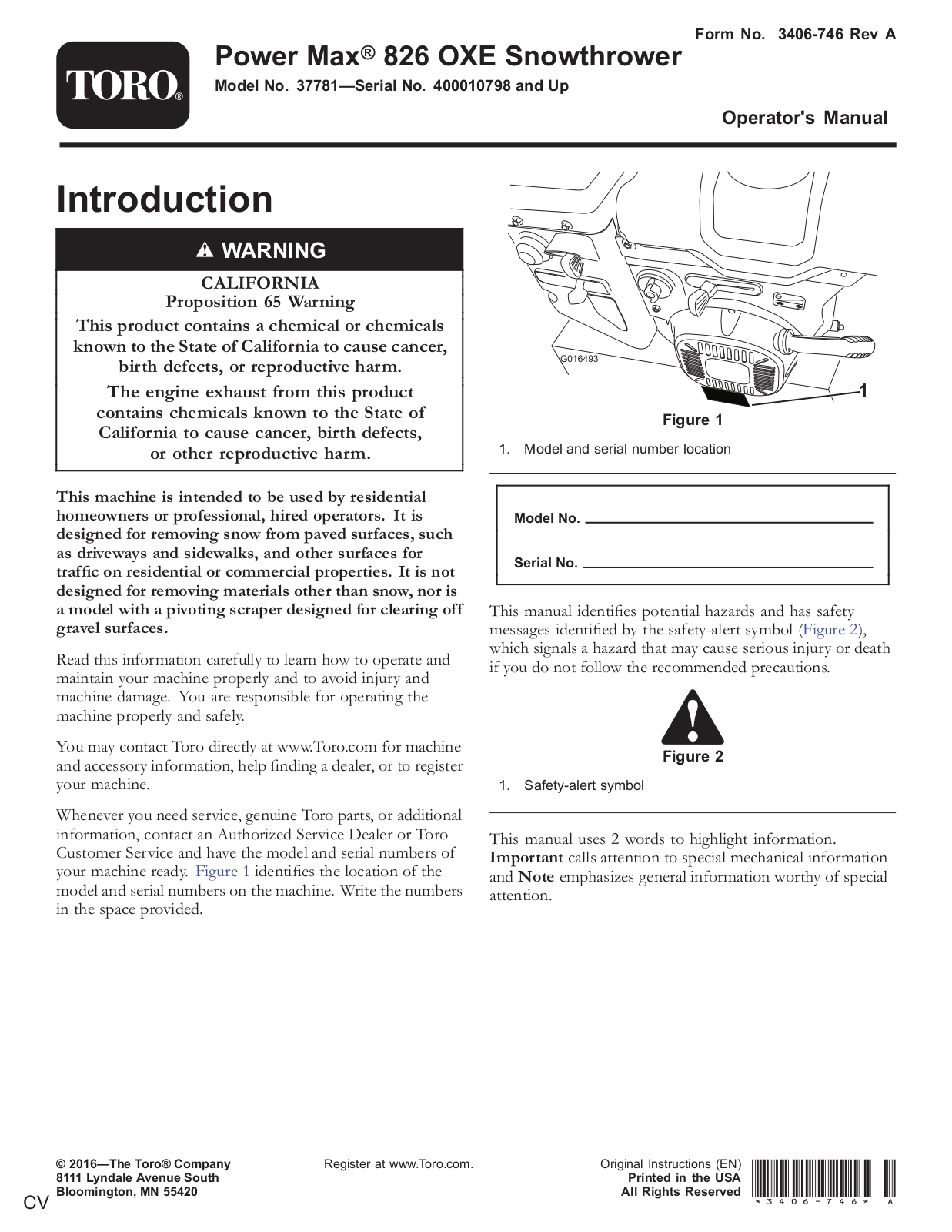 Toro 37781 Operator's Manual