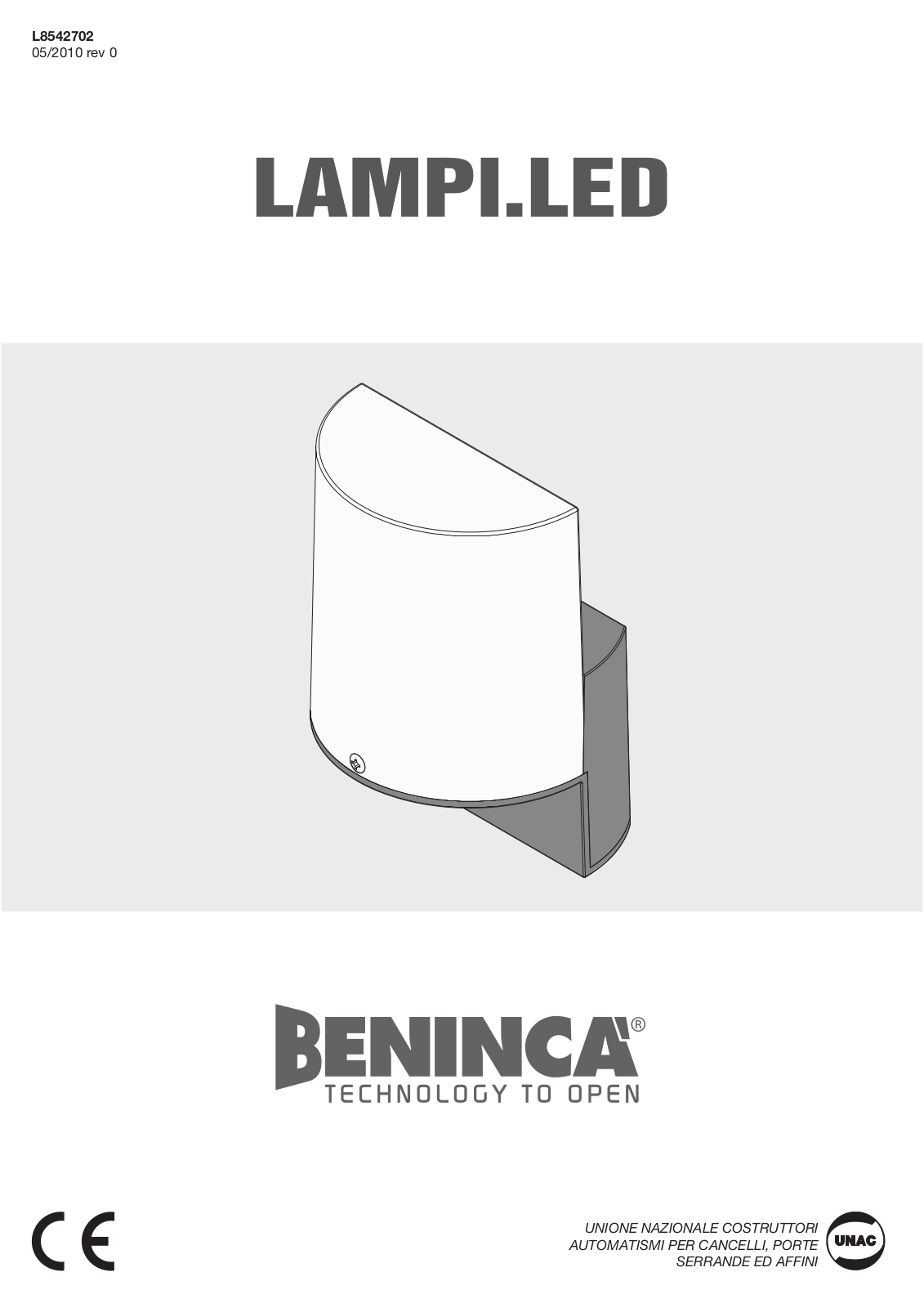 Beninca Lampi LED User Manual