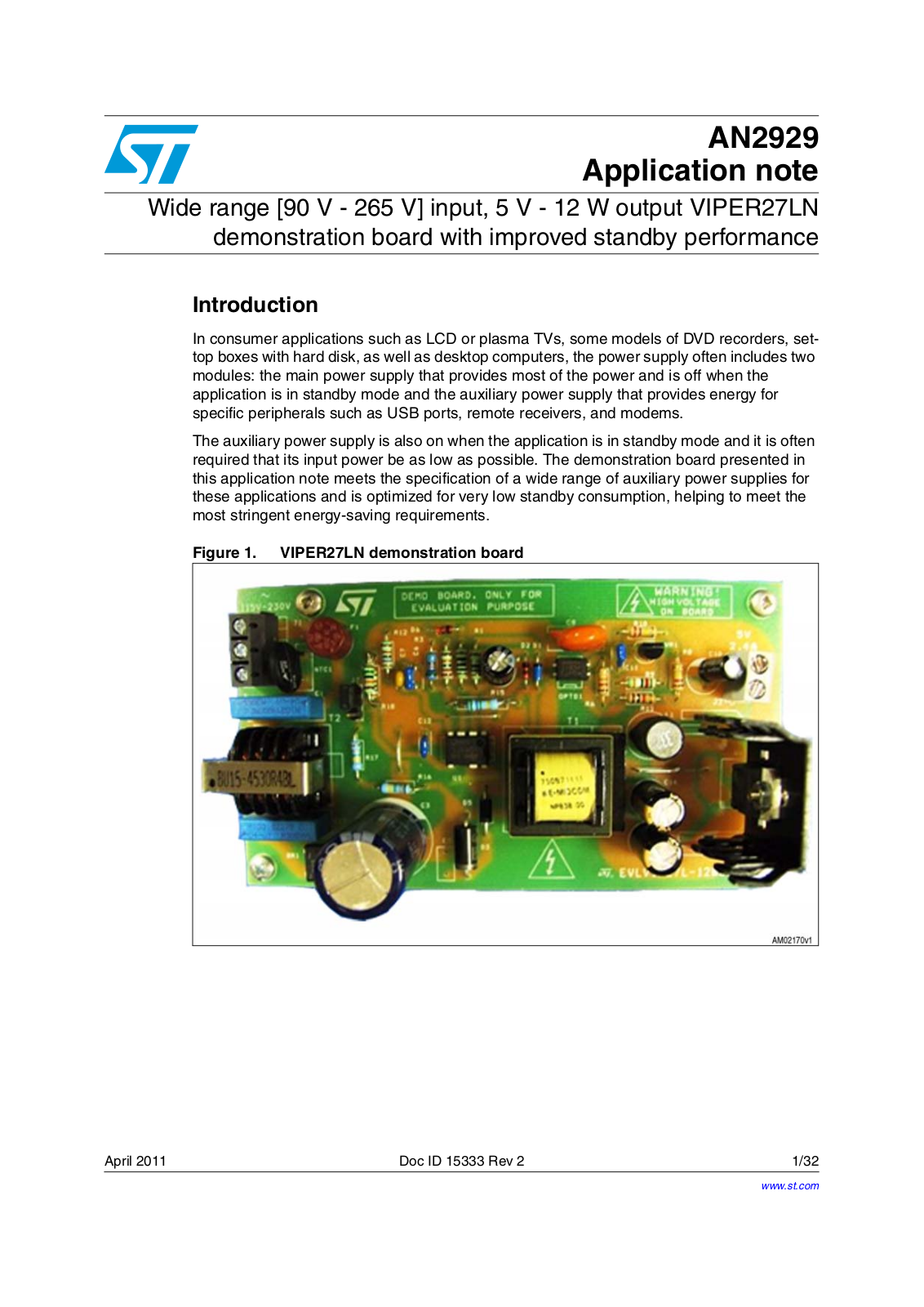 ST AN2929 Application note