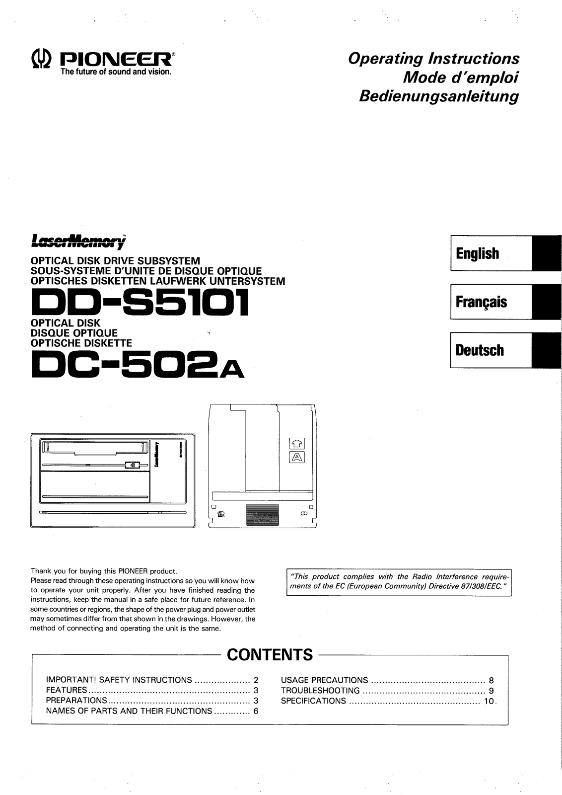 Pioneer DC-S5101 Manual