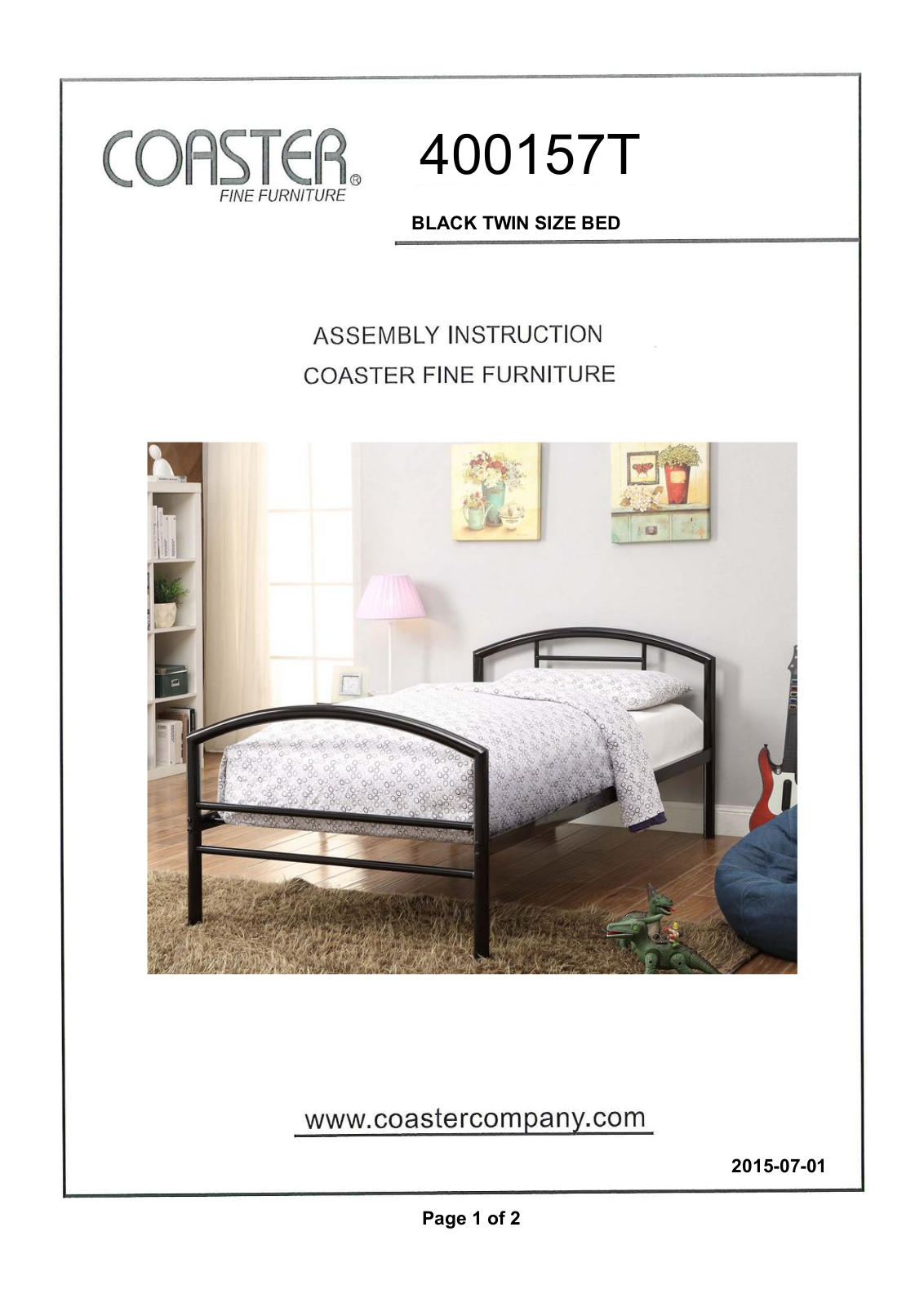 Coaster 400157T Assembly Guide - ManualMachine.com