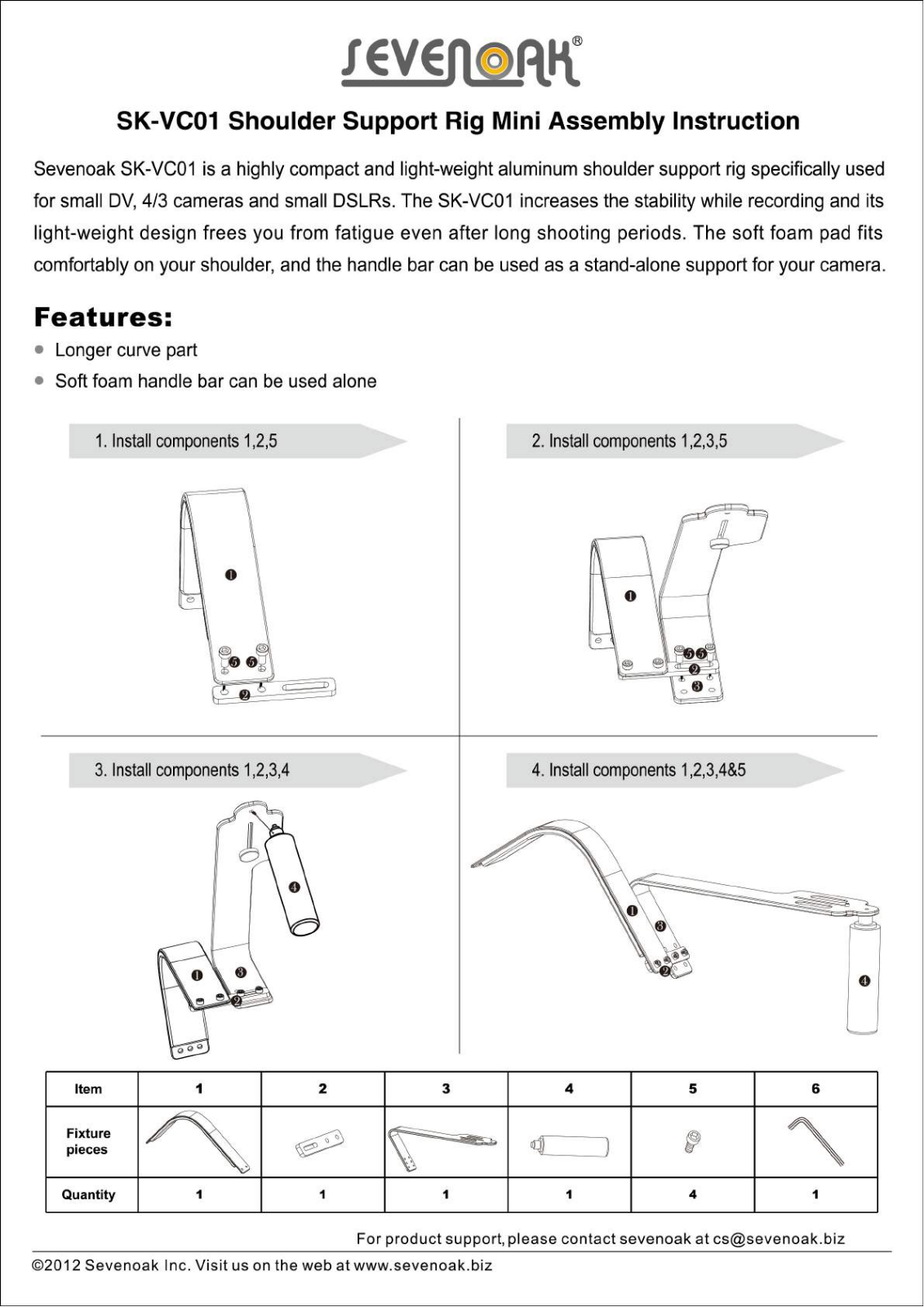 Sevenoak SK-VC01 User manual