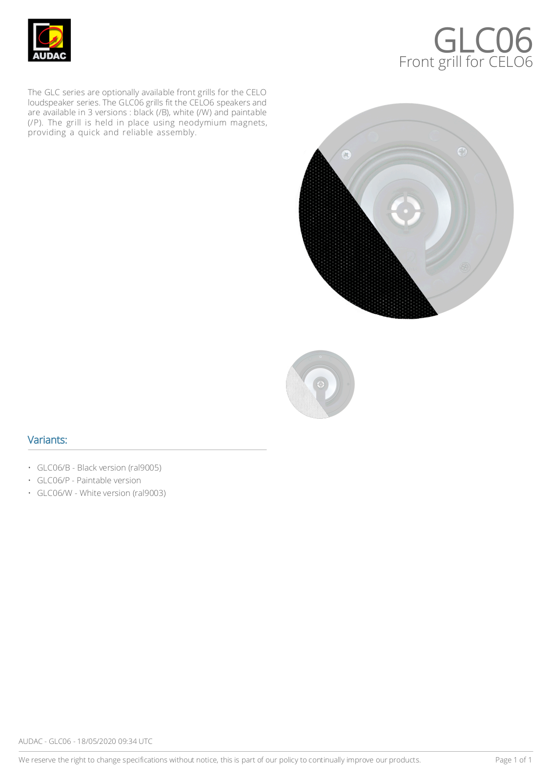 AUDAC GLC06/B Audac GLC06.pdf - ManualMachine.com