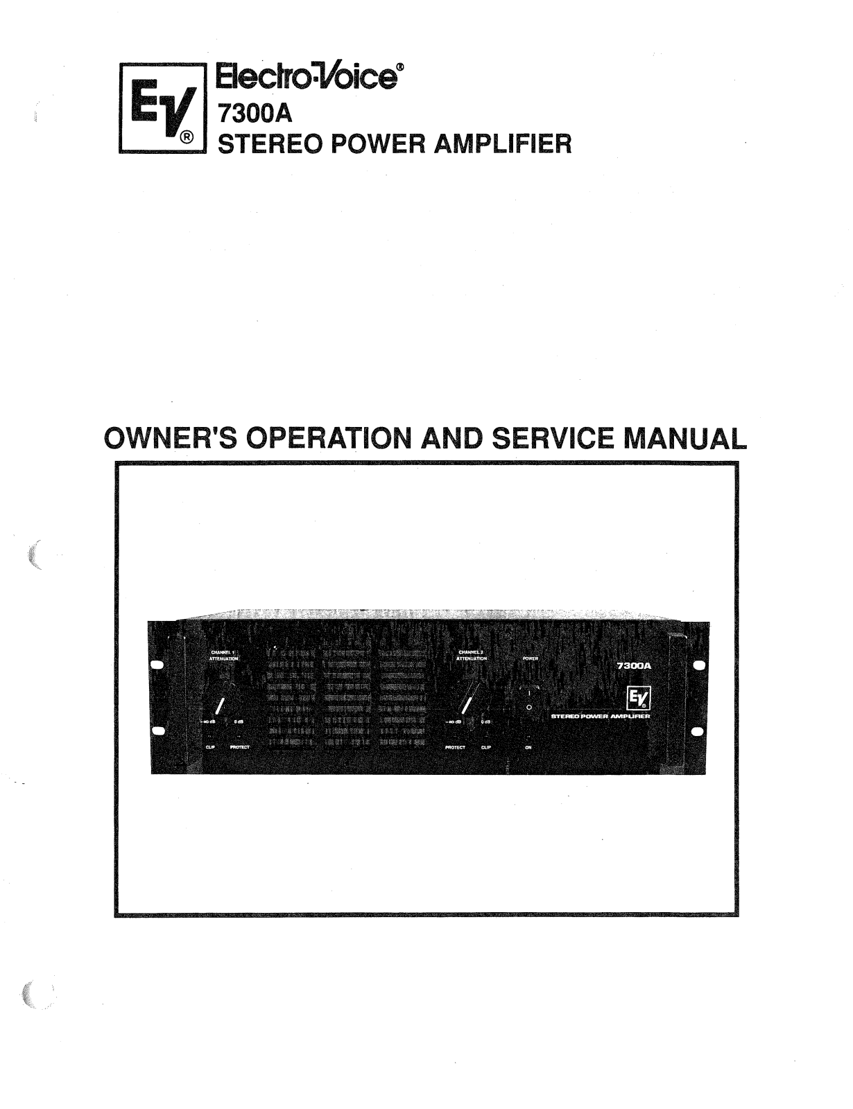 Electro-Voice 7300A User Manual