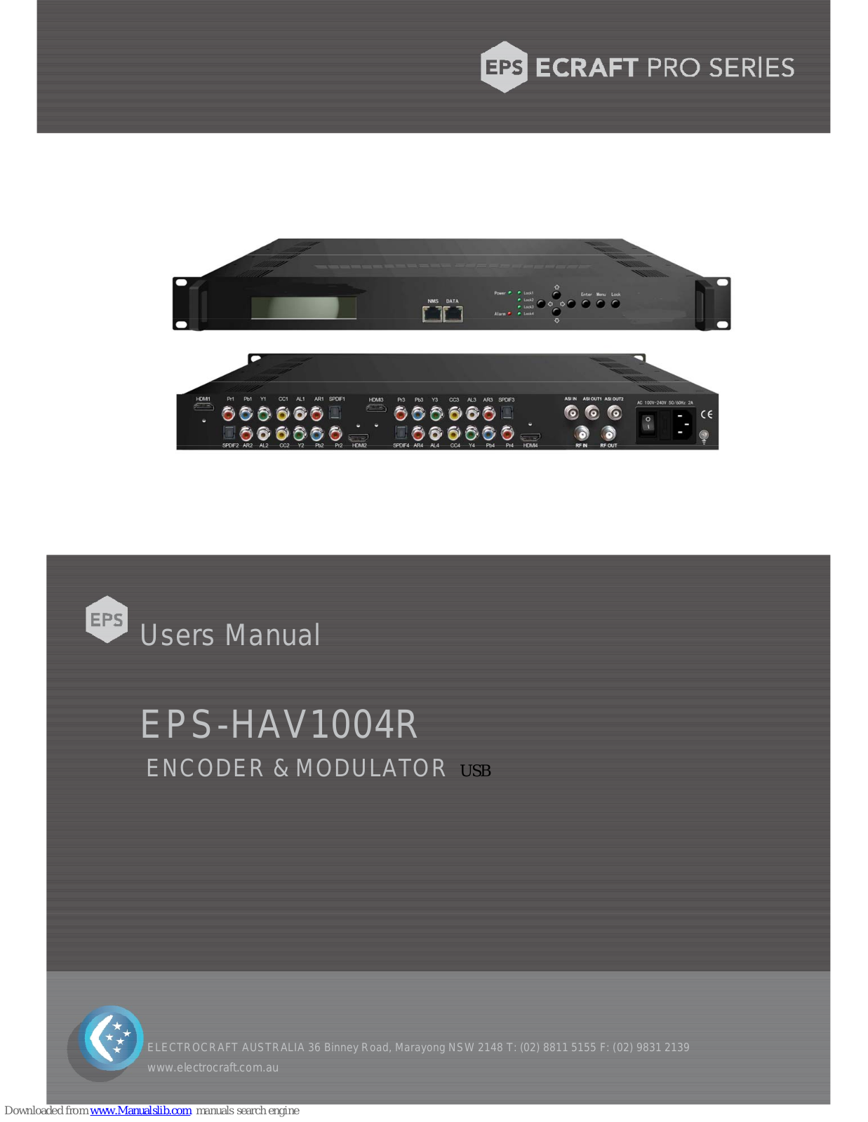 ElectroCraft EPS-HAV1004R User Manual