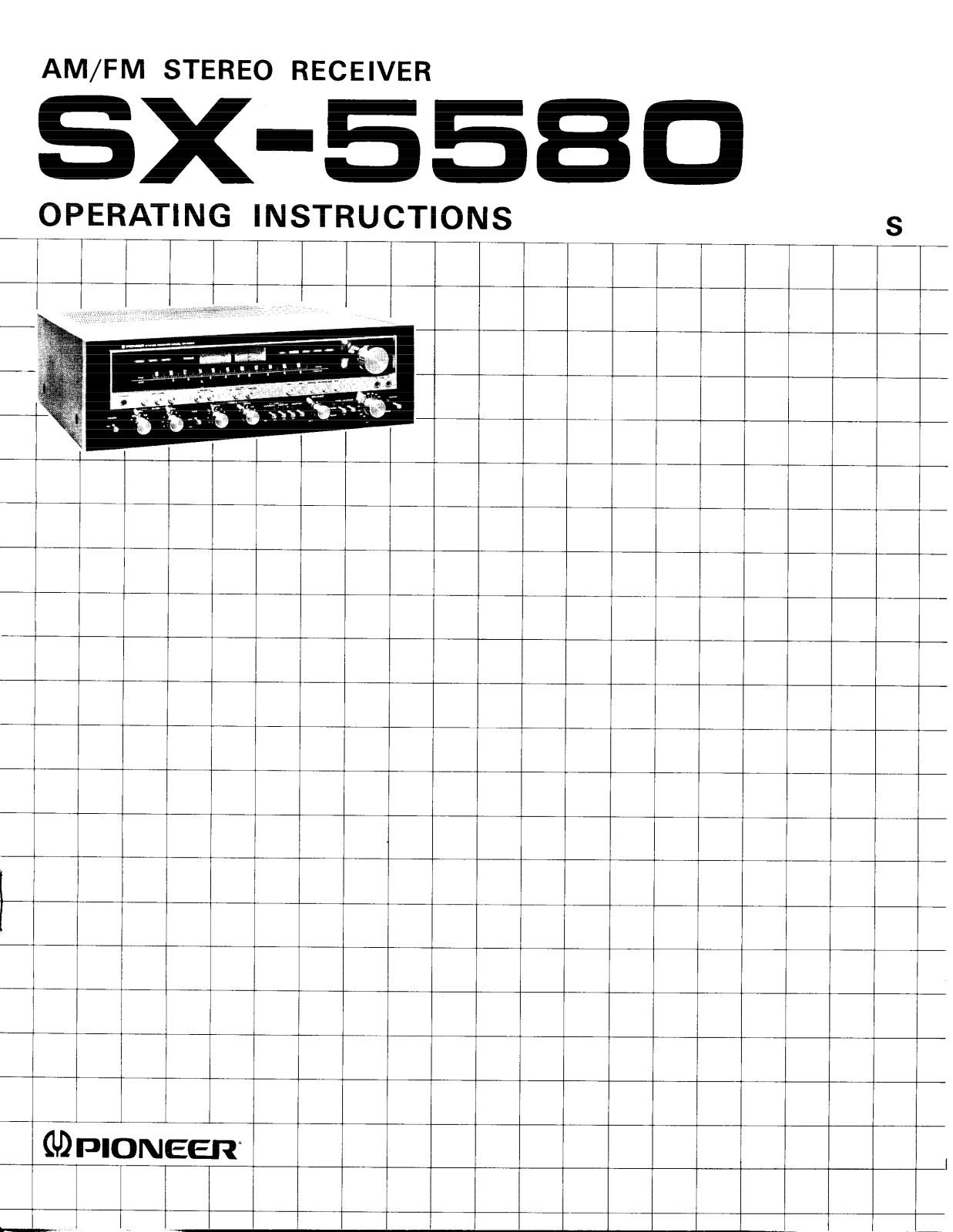 Pioneer SX-1050, SX-5580 Owners manual