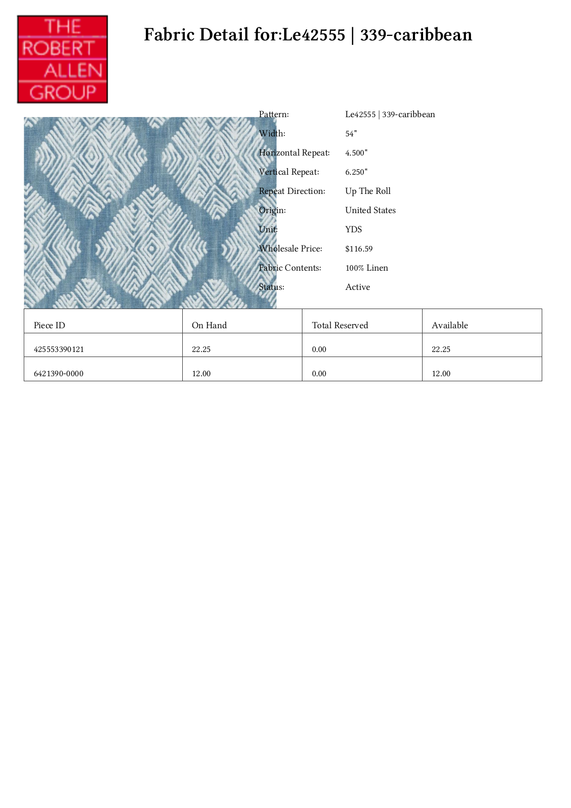 Duralee CRAL7076 Specifications - ManualMachine.com