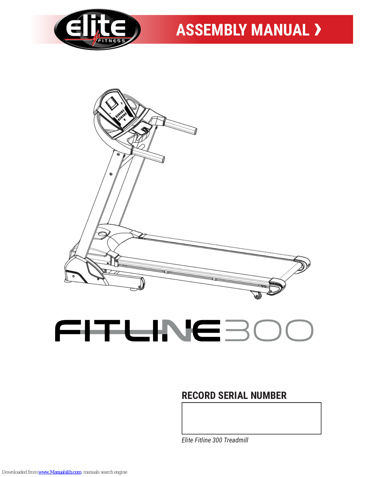 Elite Fitness FITLINE300, FITLINE200 Assembly Manual