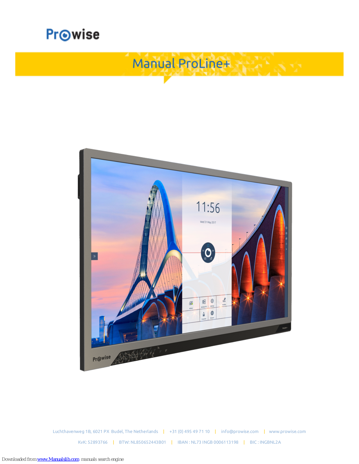 Prowise ProLine Plus User Manual - ManualMachine.com