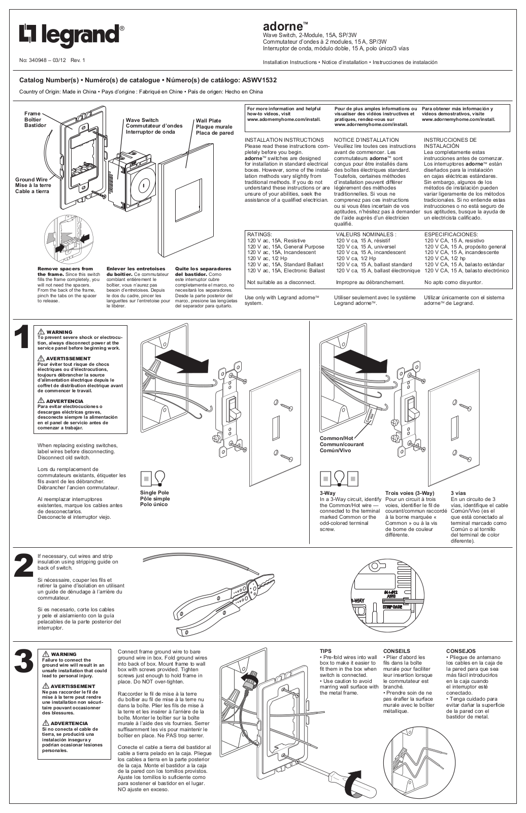 Legrand LEE2042 Installation & Assembly - ManualMachine.com