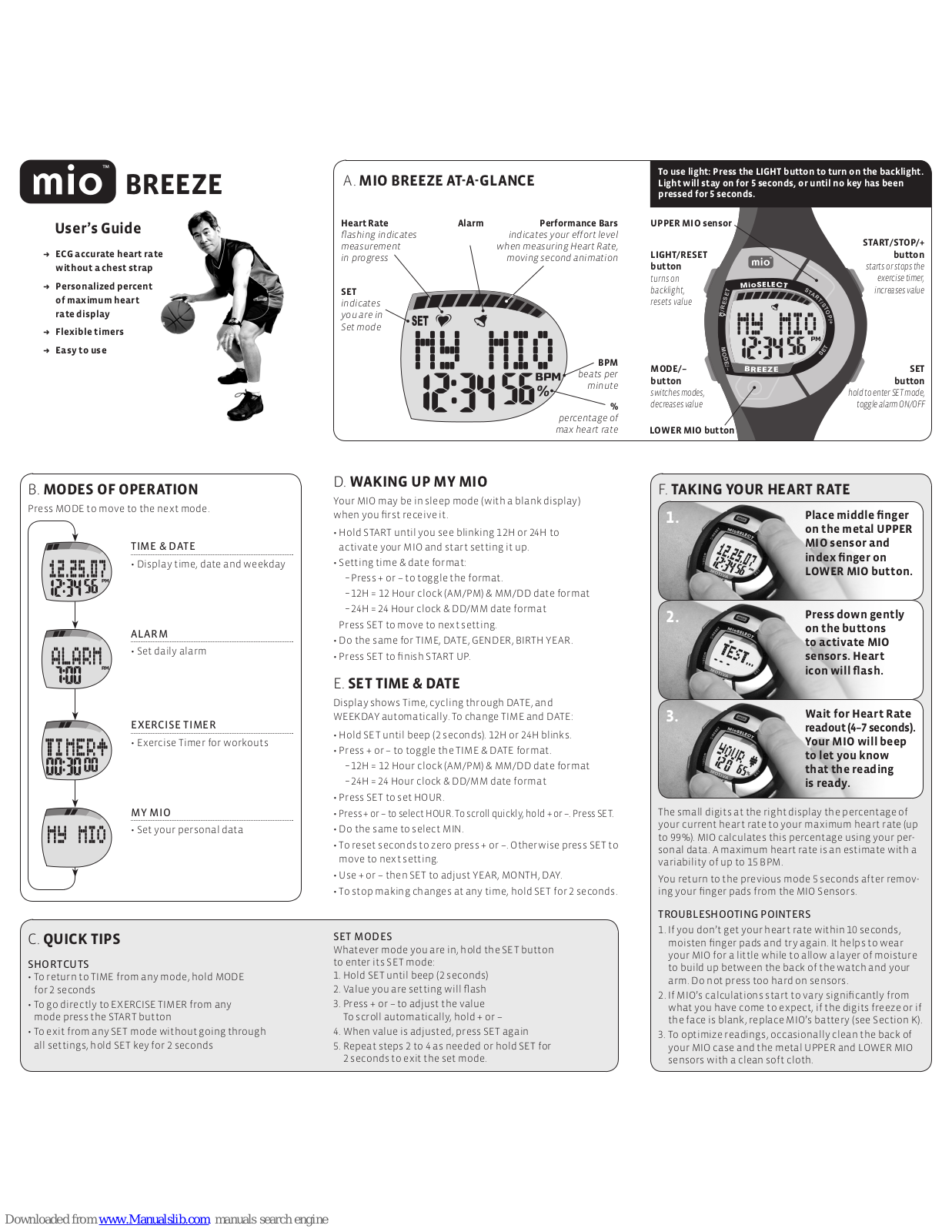 Mio Heart Rate Monitor User Manual