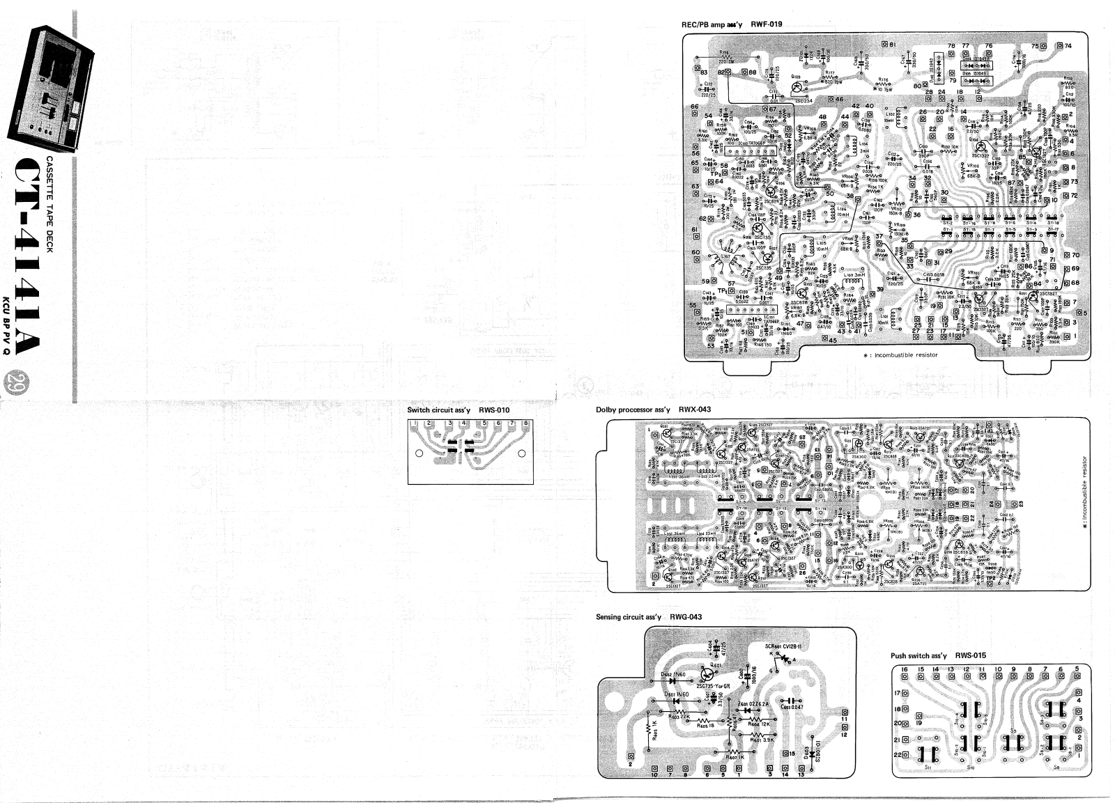 Pioneer CT-4141-A Schematic