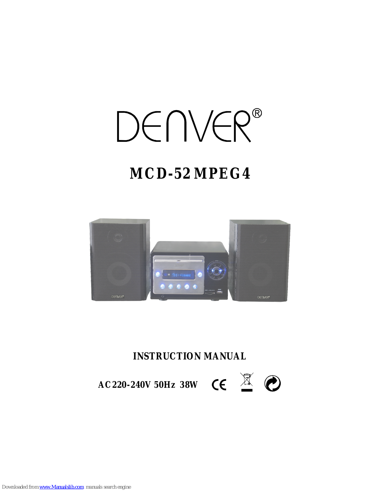 Denver MCD-52 Instruction Manual