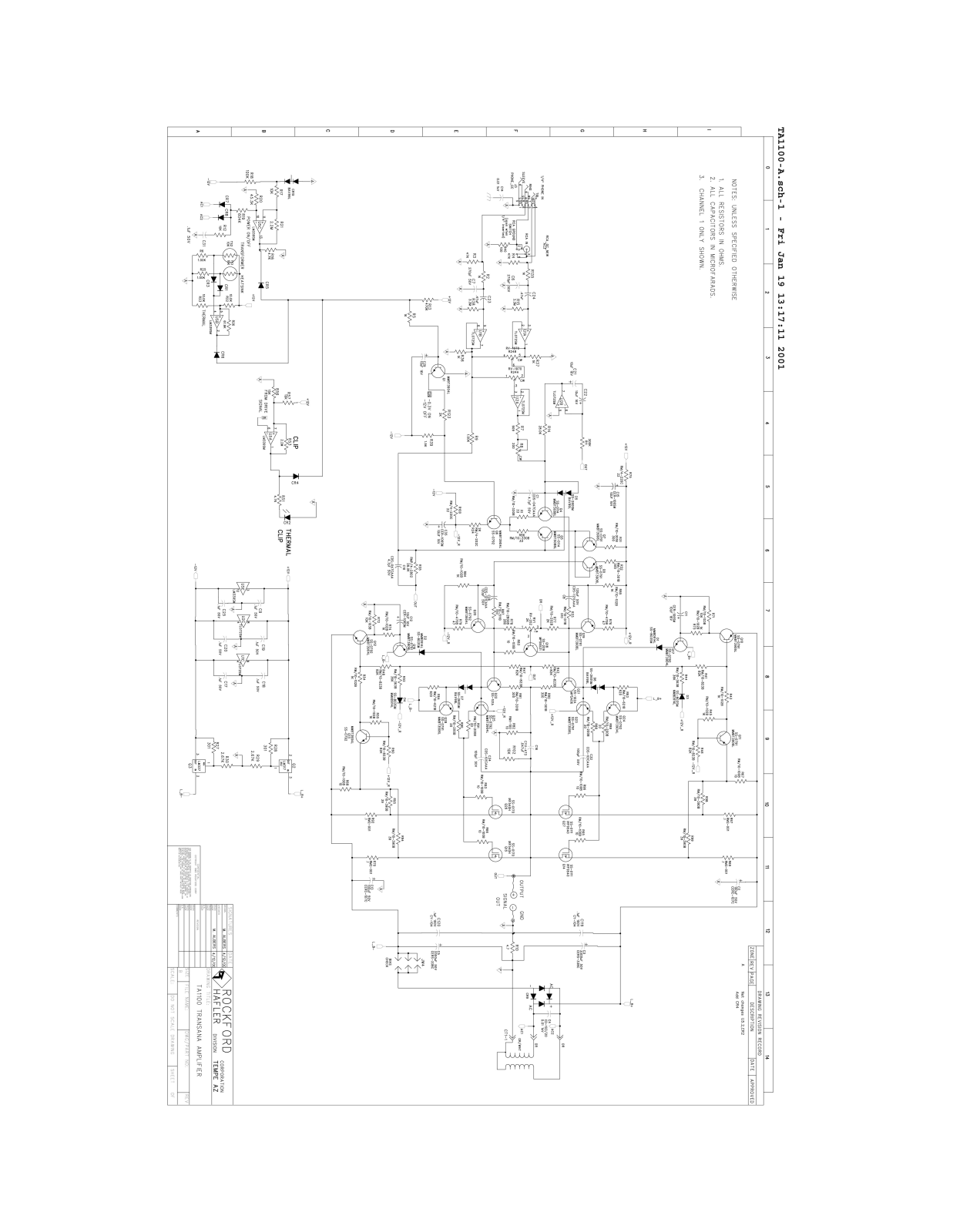 Hafler TA-1100 Schematic