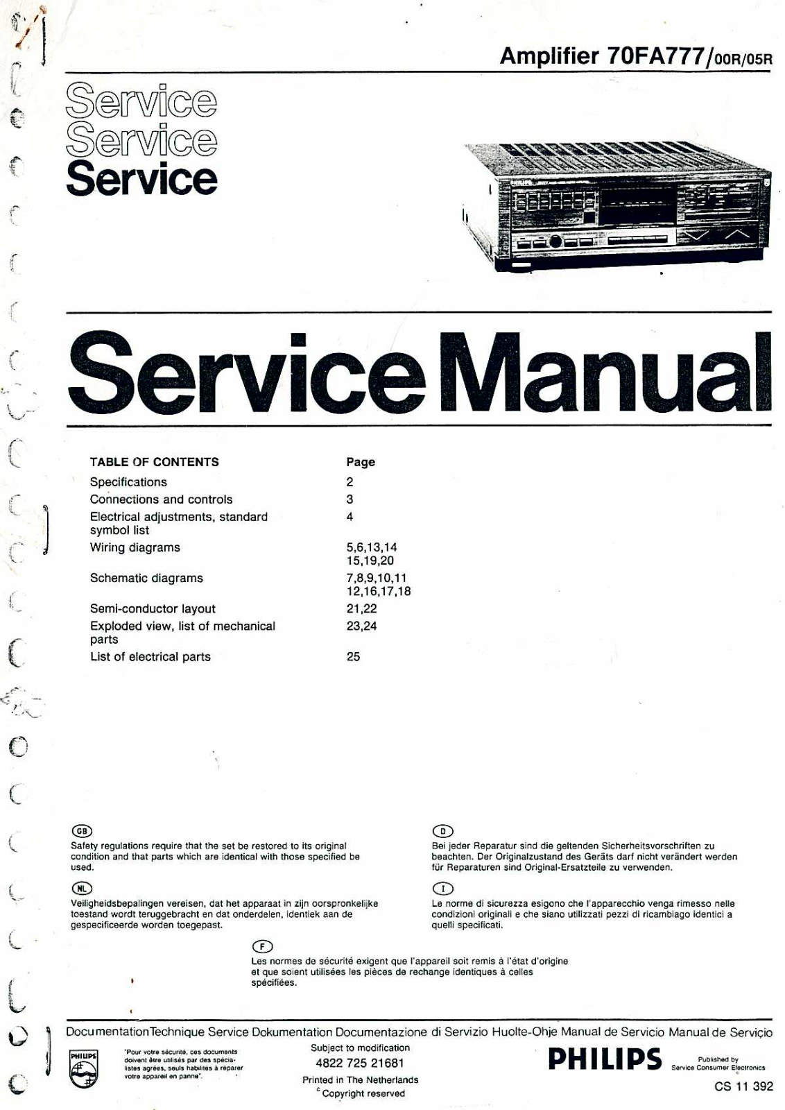 Philips FA-777 Schematic