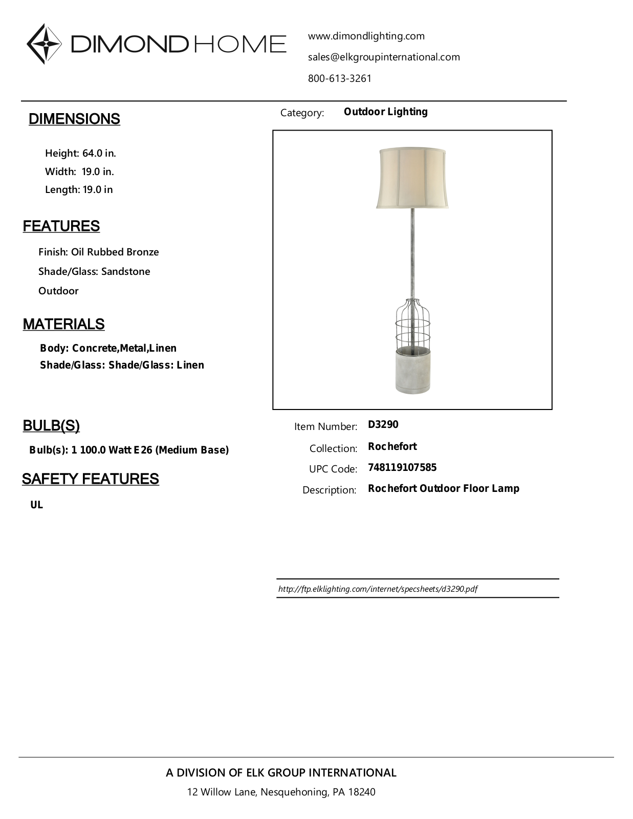 ELK Home D3290 User Manual