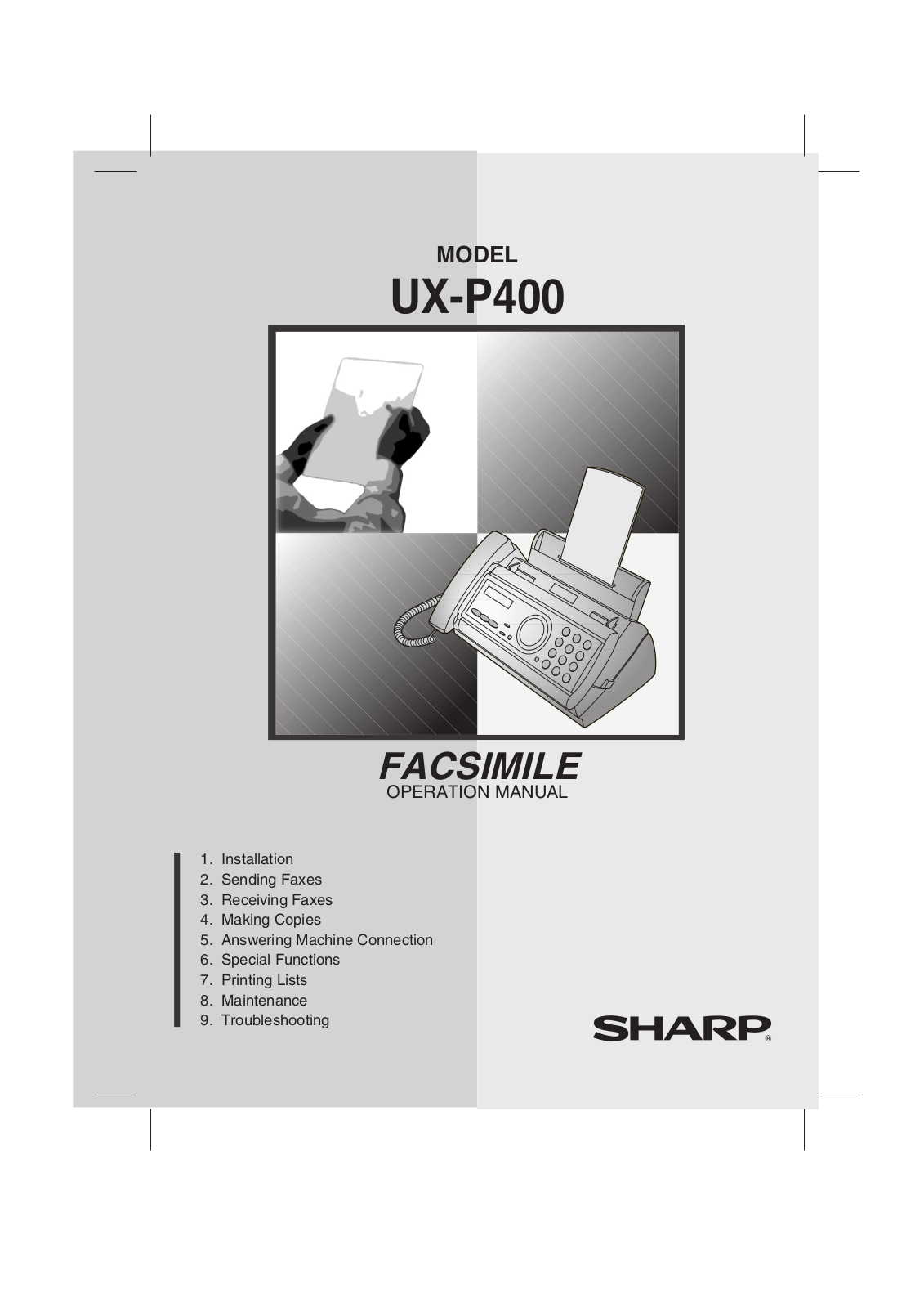 Sharp UX-P400 User Manual