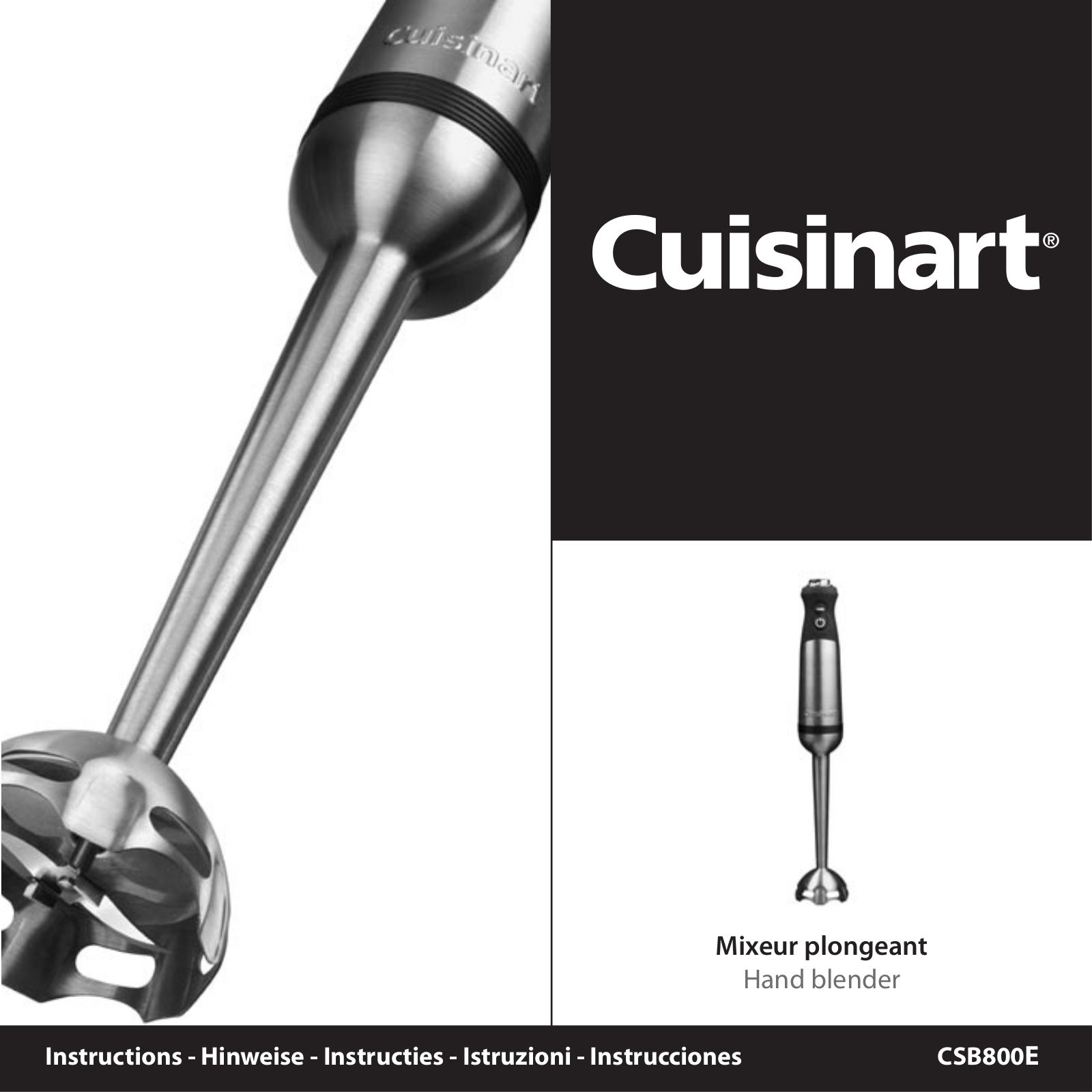 CUISINART CSB800E User Manual