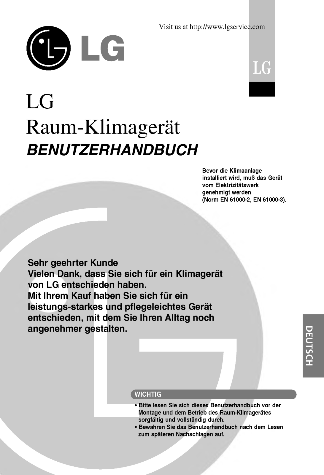 Lg MA09AH1, MA12AH1 User Manual