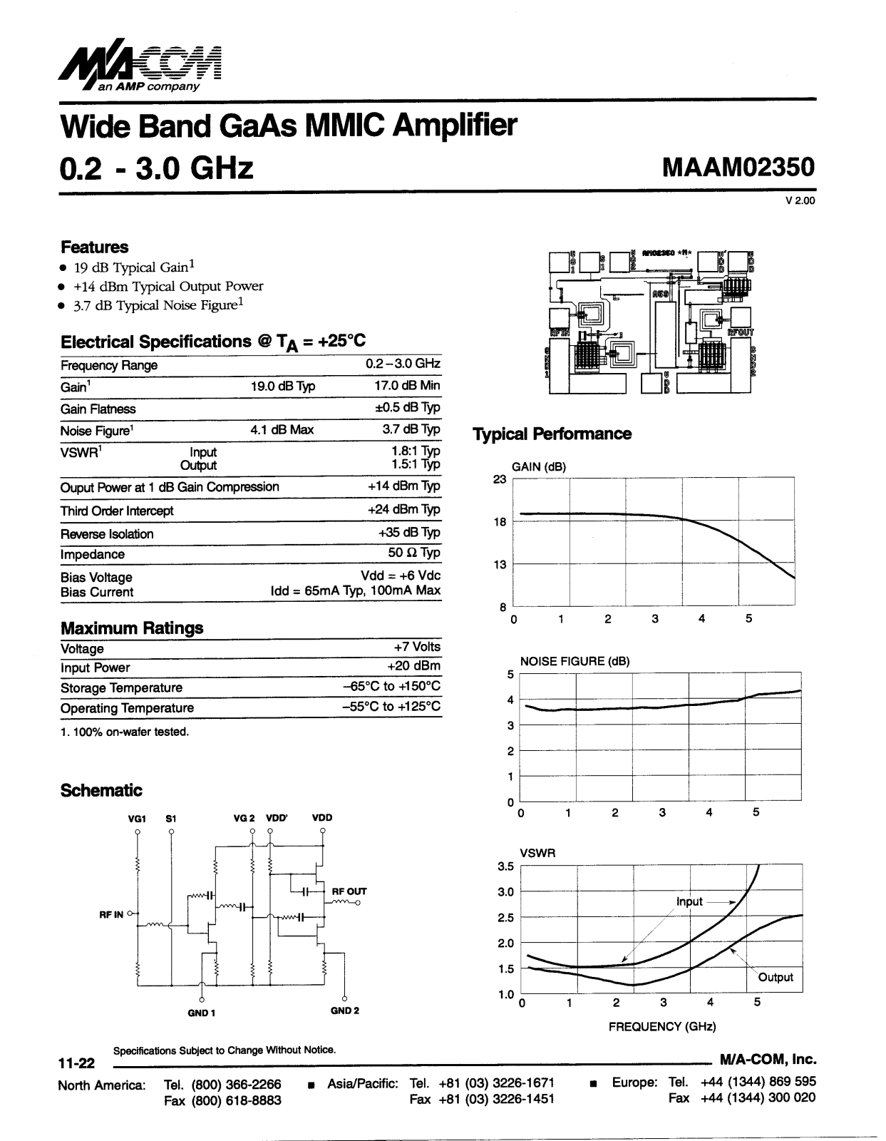 M A COM MAAM02350 Datasheet