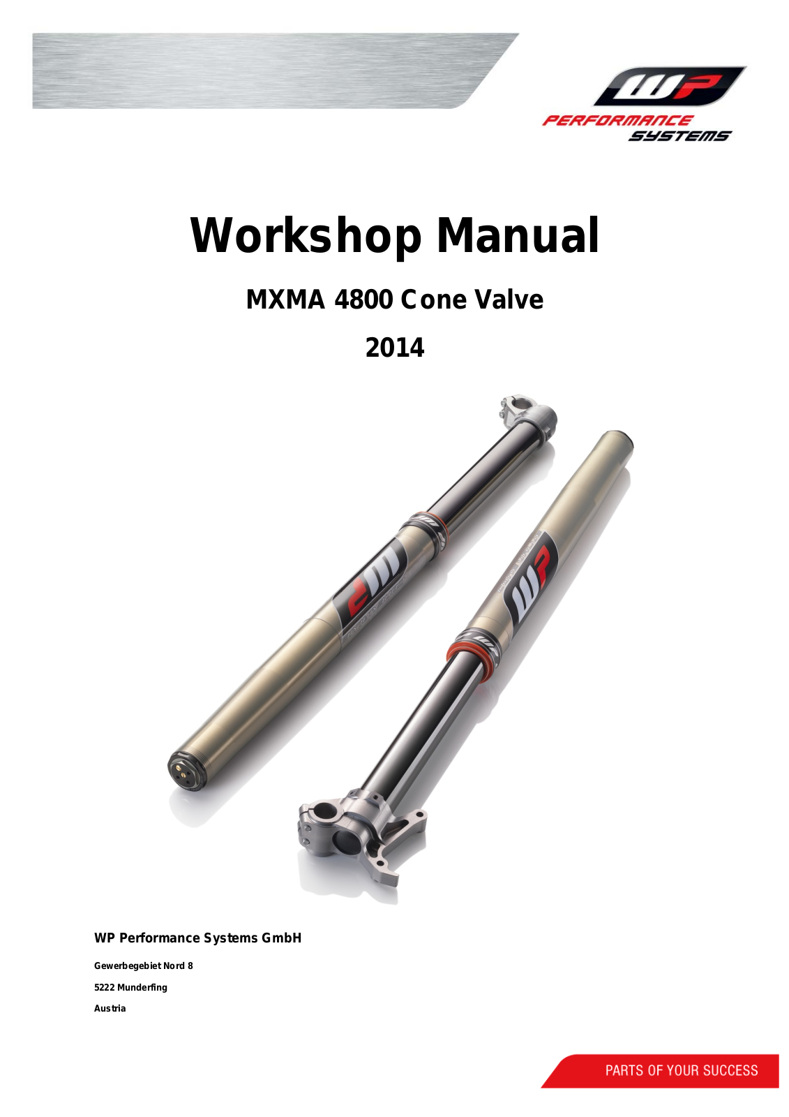 WP Suspension MXMA 4800 Workshop Manual