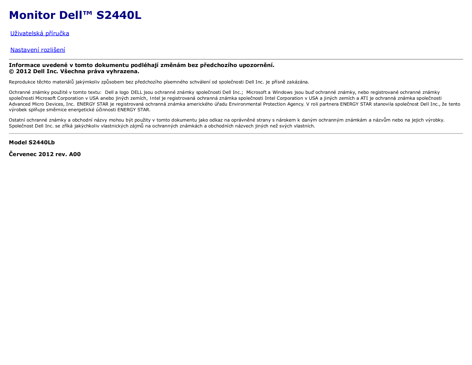 Dell S2440L User Manual