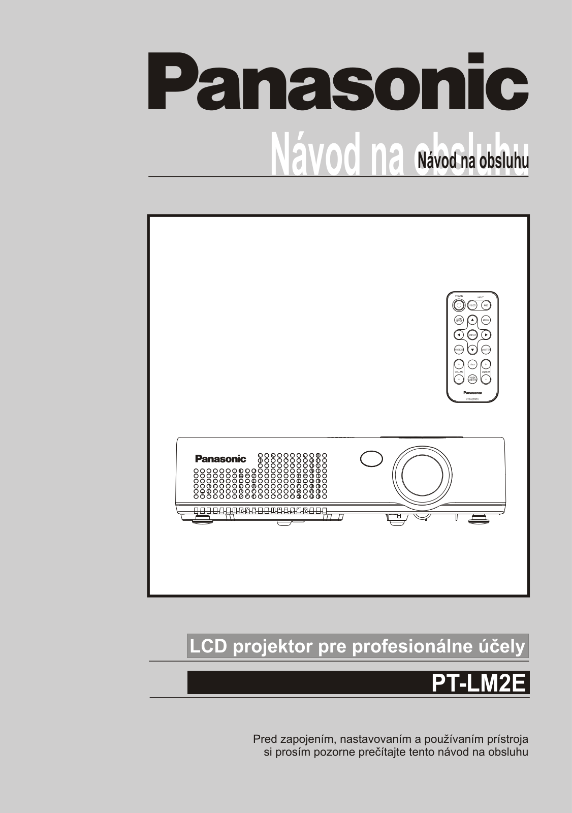 Panasonic PT-LM2E User Manual