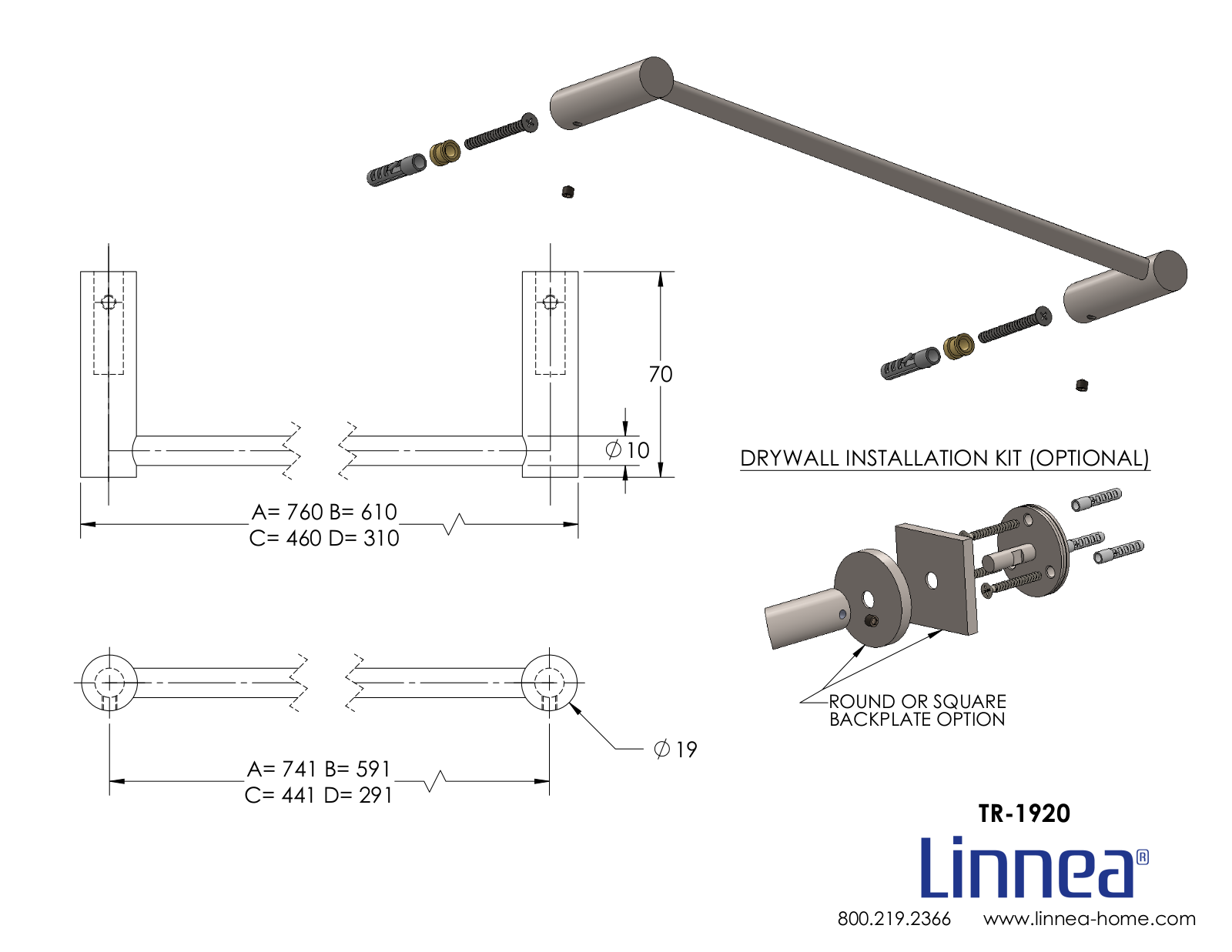 Linnea LNNE8714, W003003791 Dimensions - ManualMachine.com