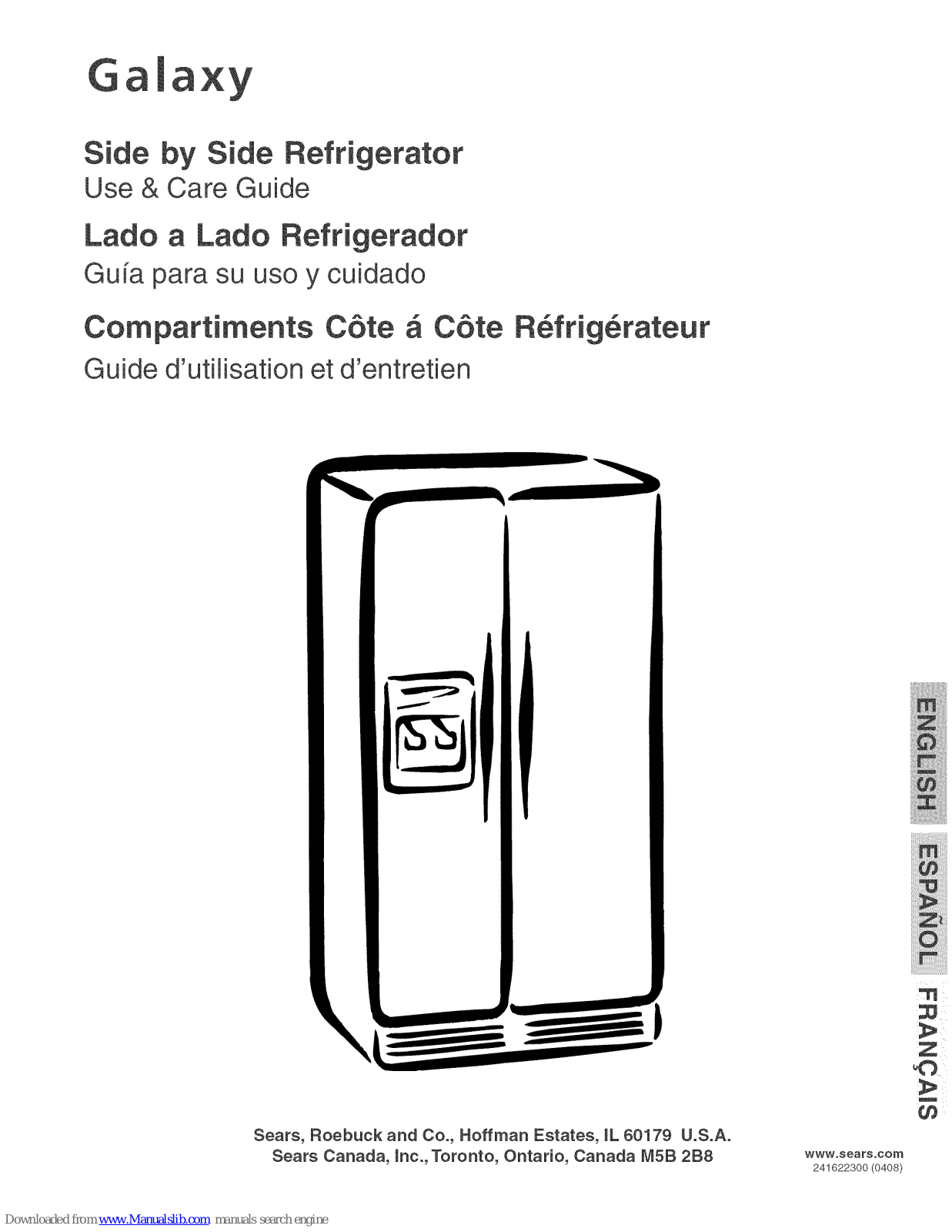 Kenmore Galaxy side by side, Galaxy 253 Series, Galaxy 970 Series Use And Care Manual - ManualMachine.com