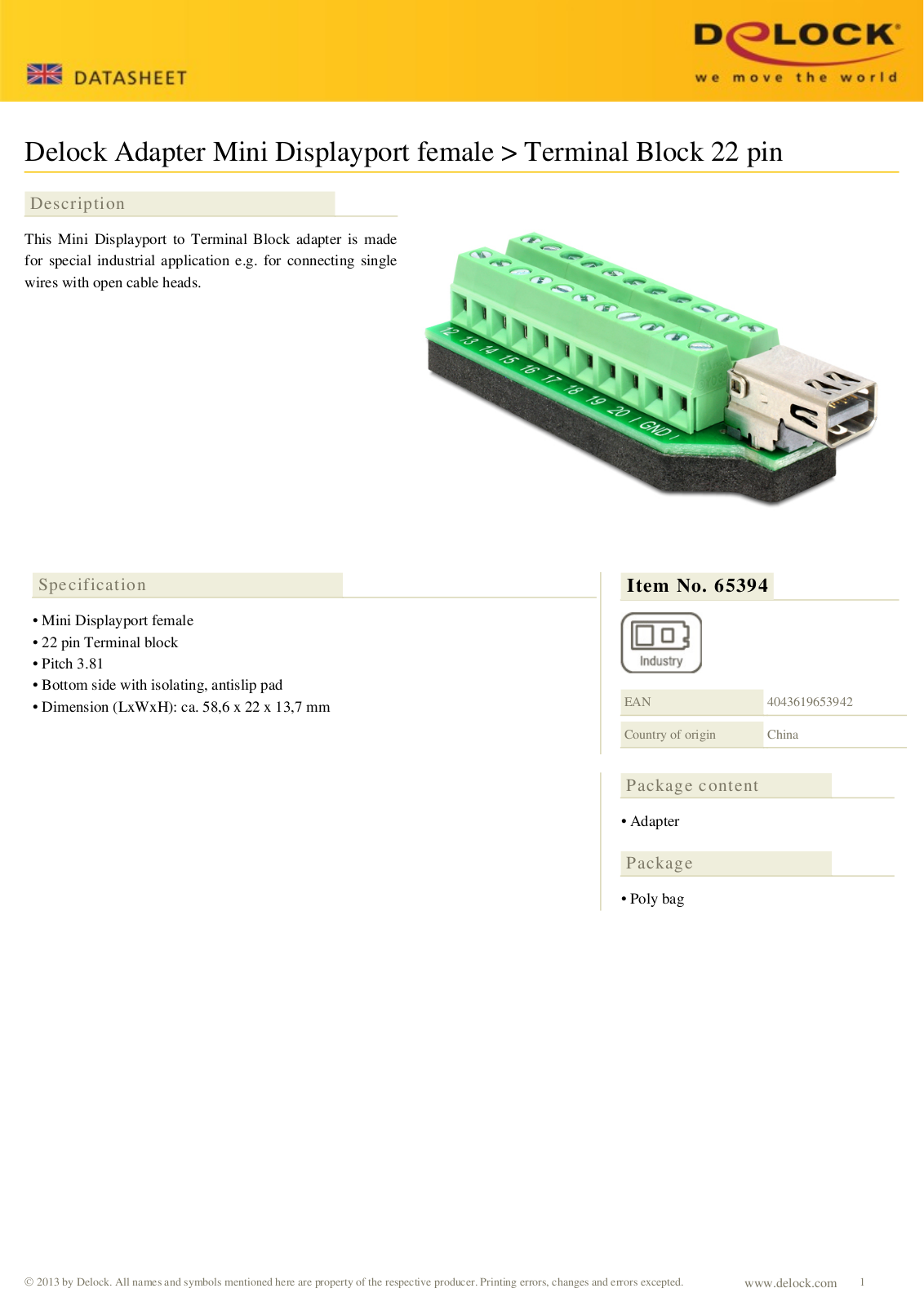 DeLOCK 65394 User Manual