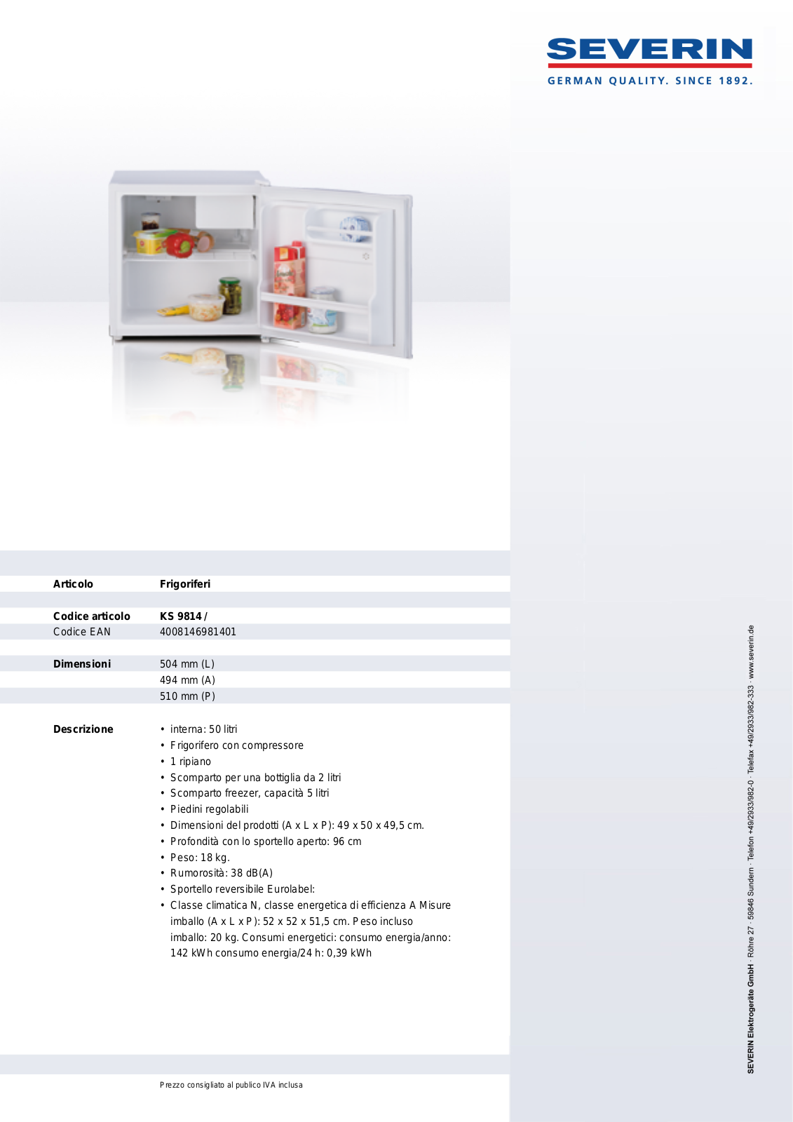 Severin KS 9814 User Manual