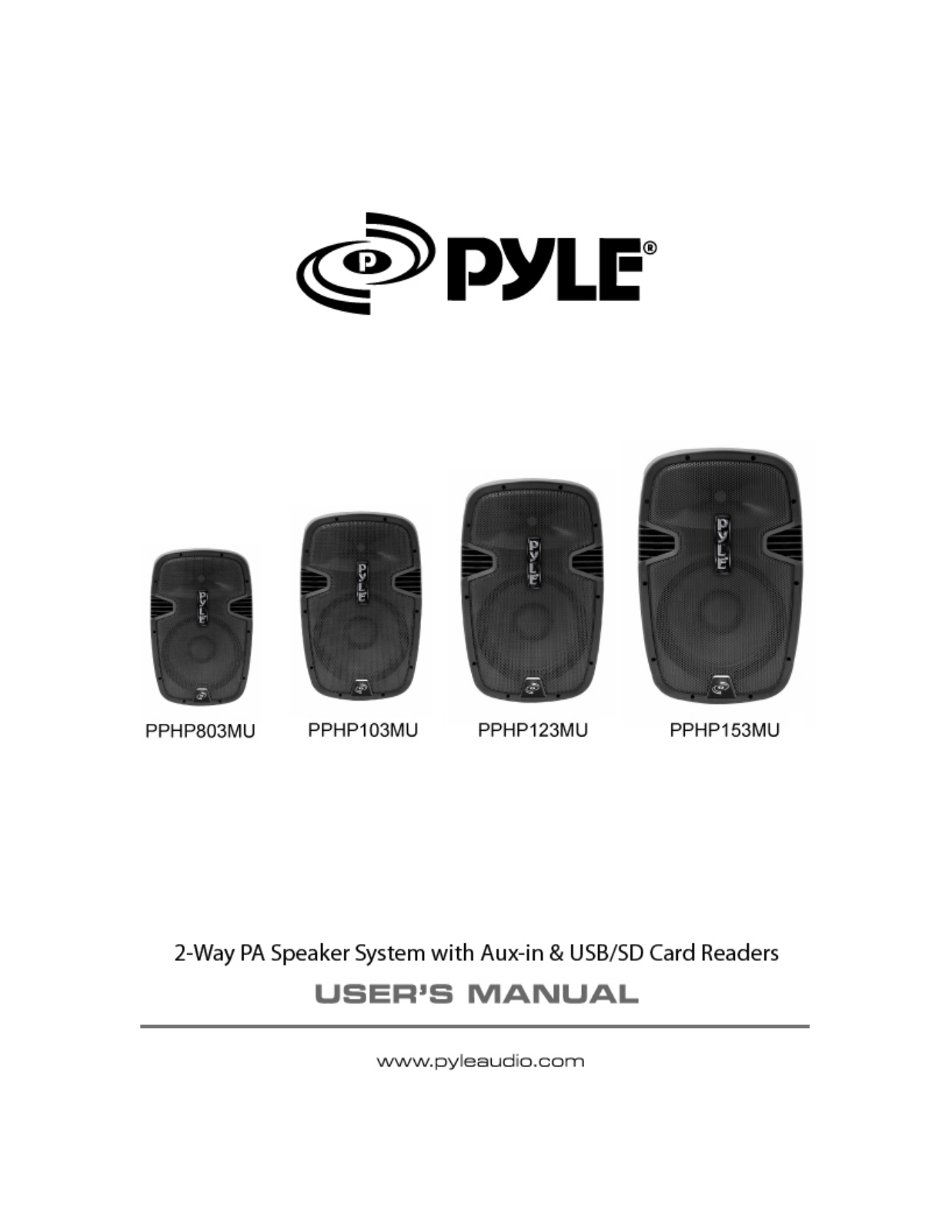 PYLE Audio PPHP123MU, PPHP803MU User Manual