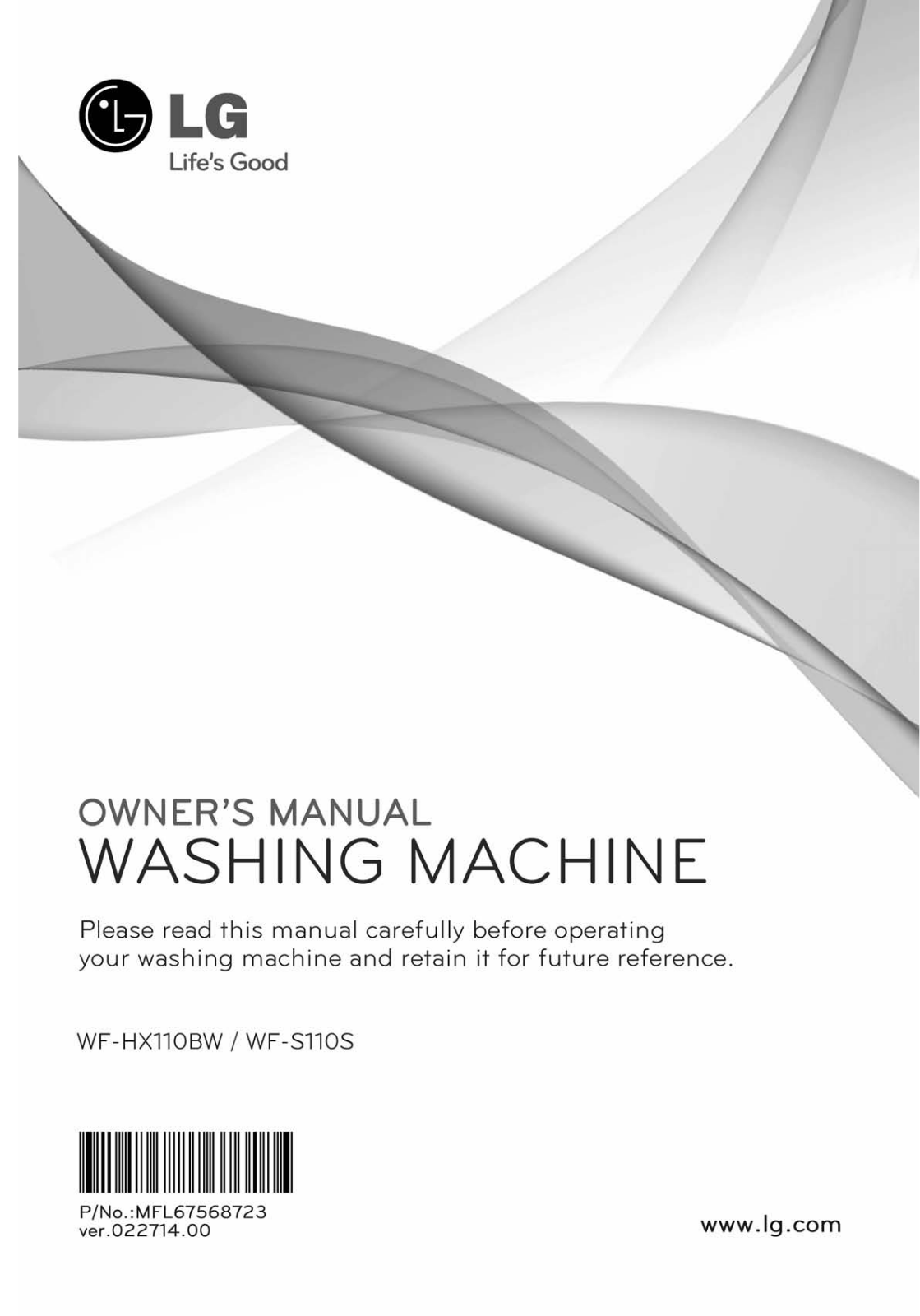 LG WF-HX110BW Owner’s Manual