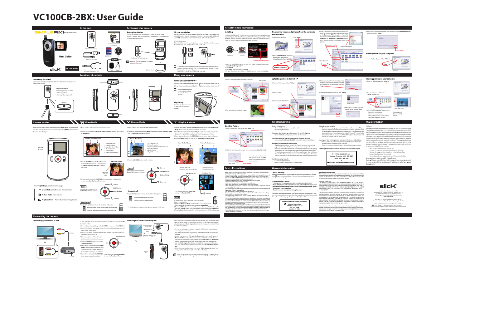 Slick VC100CB-2BX User Manual