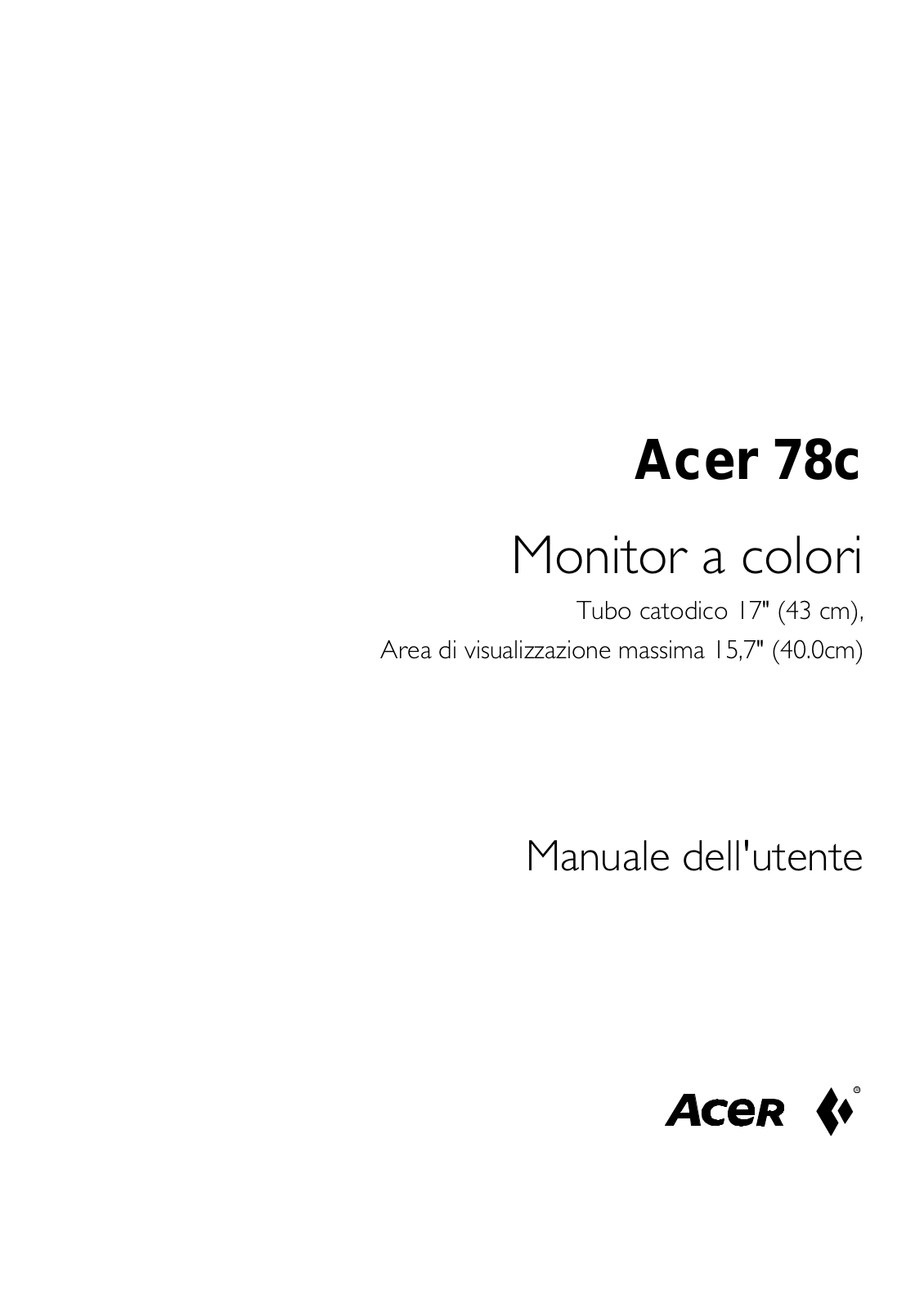 Acer MN78C User Manual