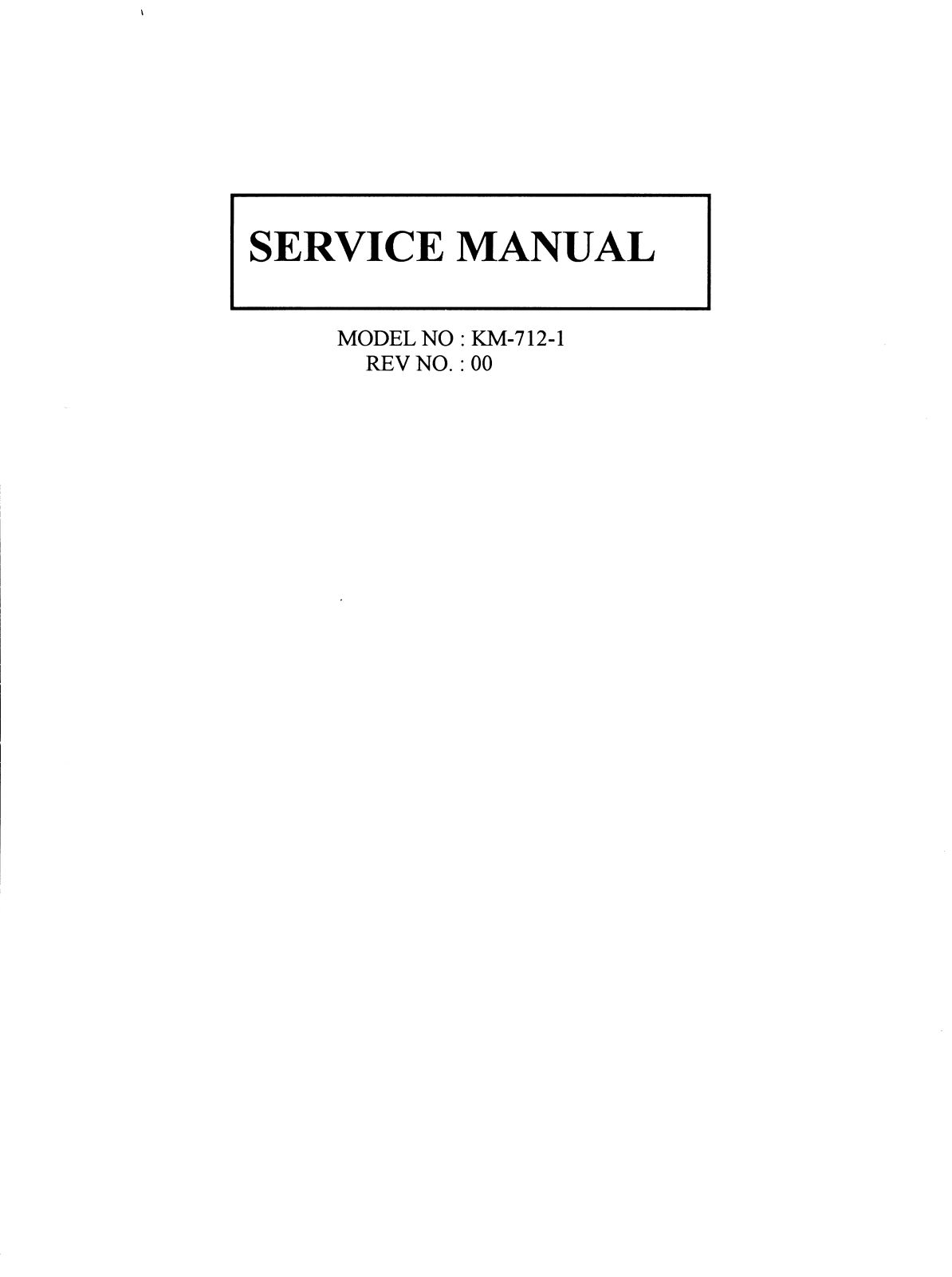 Sampo KM 712-1 Service Manual