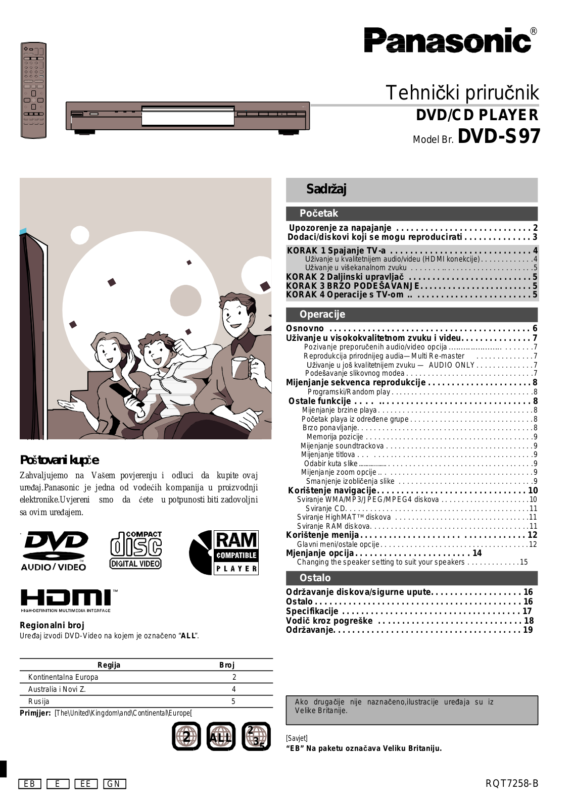 Panasonic DVD-S97 User Manual