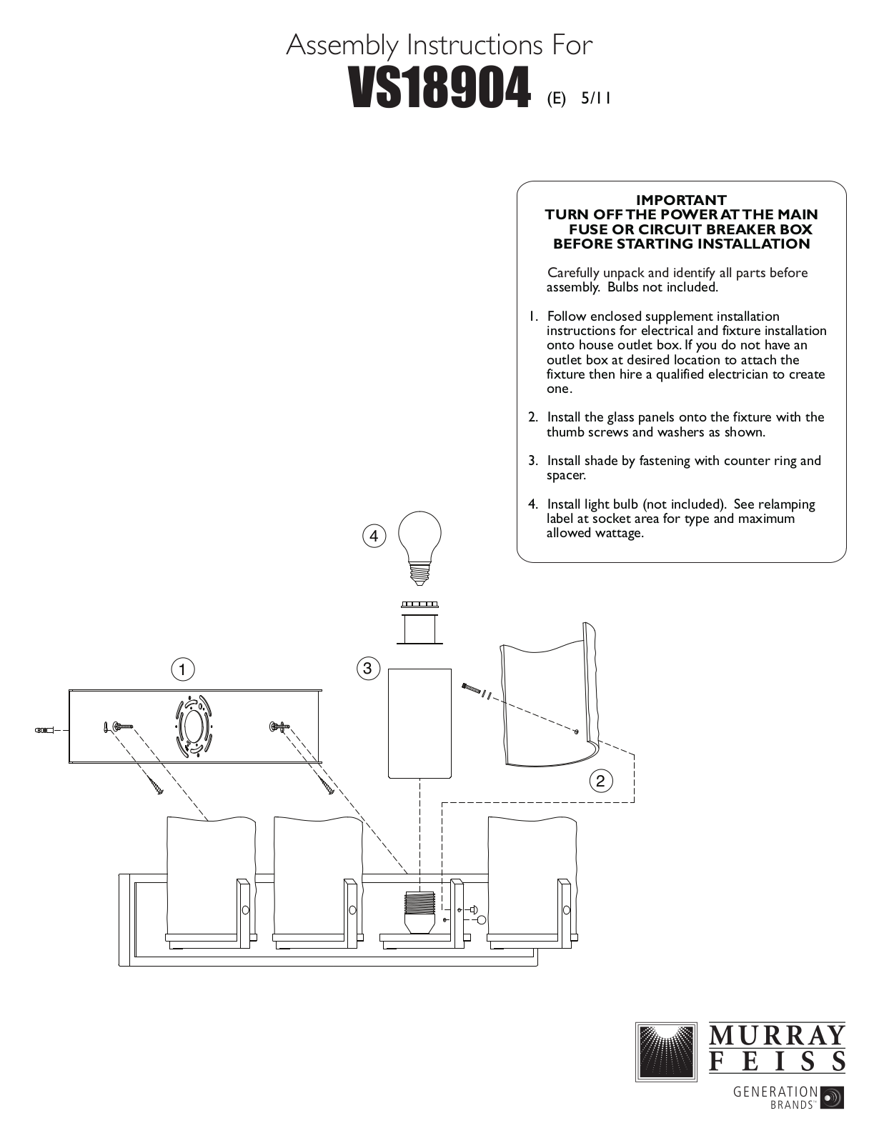 Feiss VS18904 User Manual