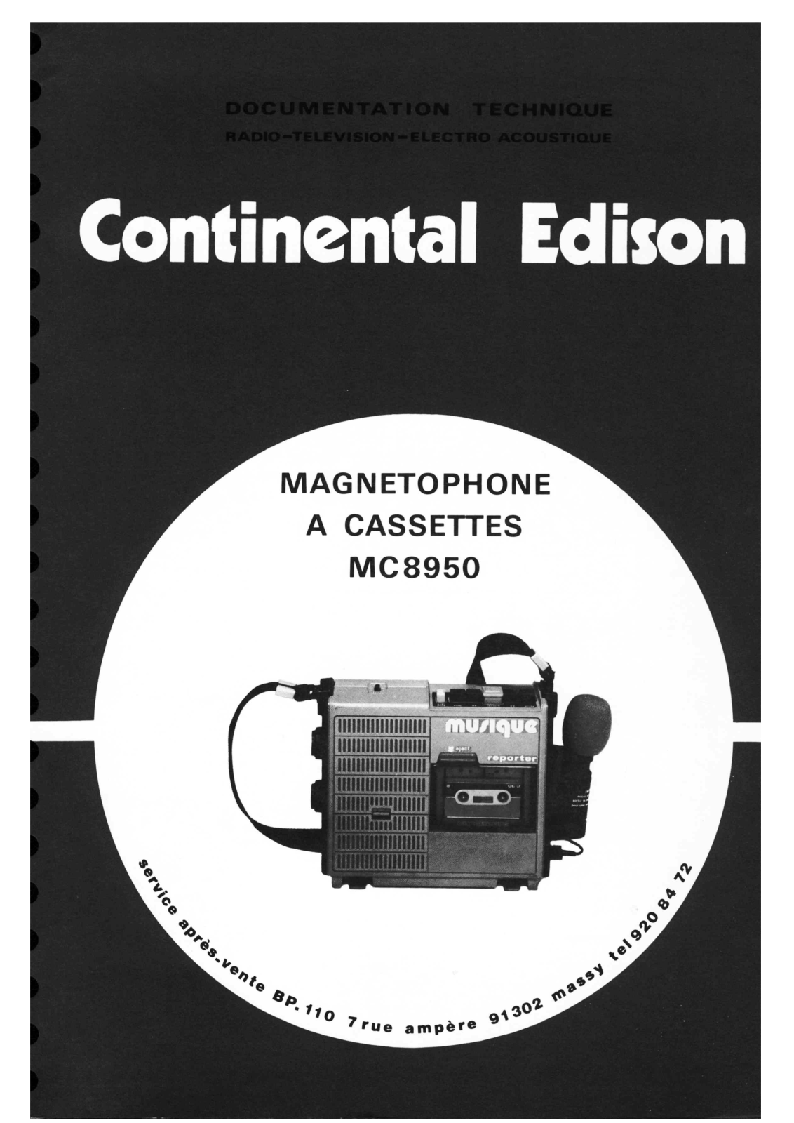 Continental Edison MC-8950 Service Manual