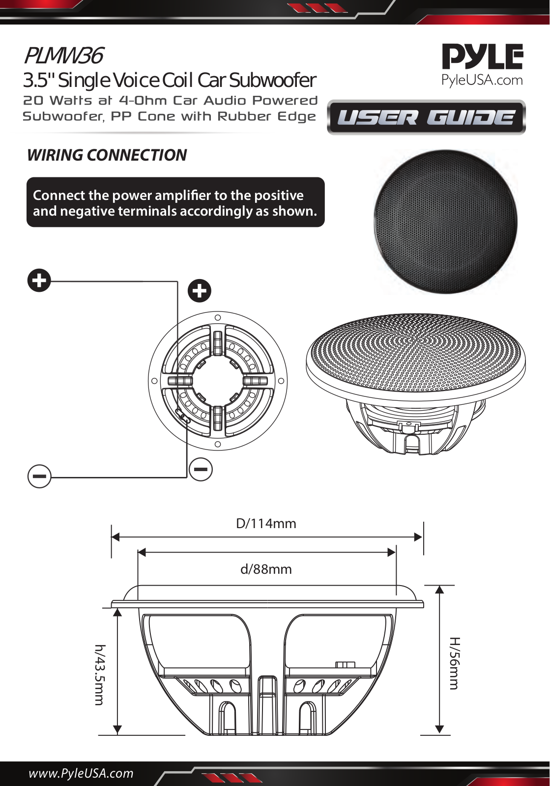 Pyle PLMW36 User guide - ManualMachine.com