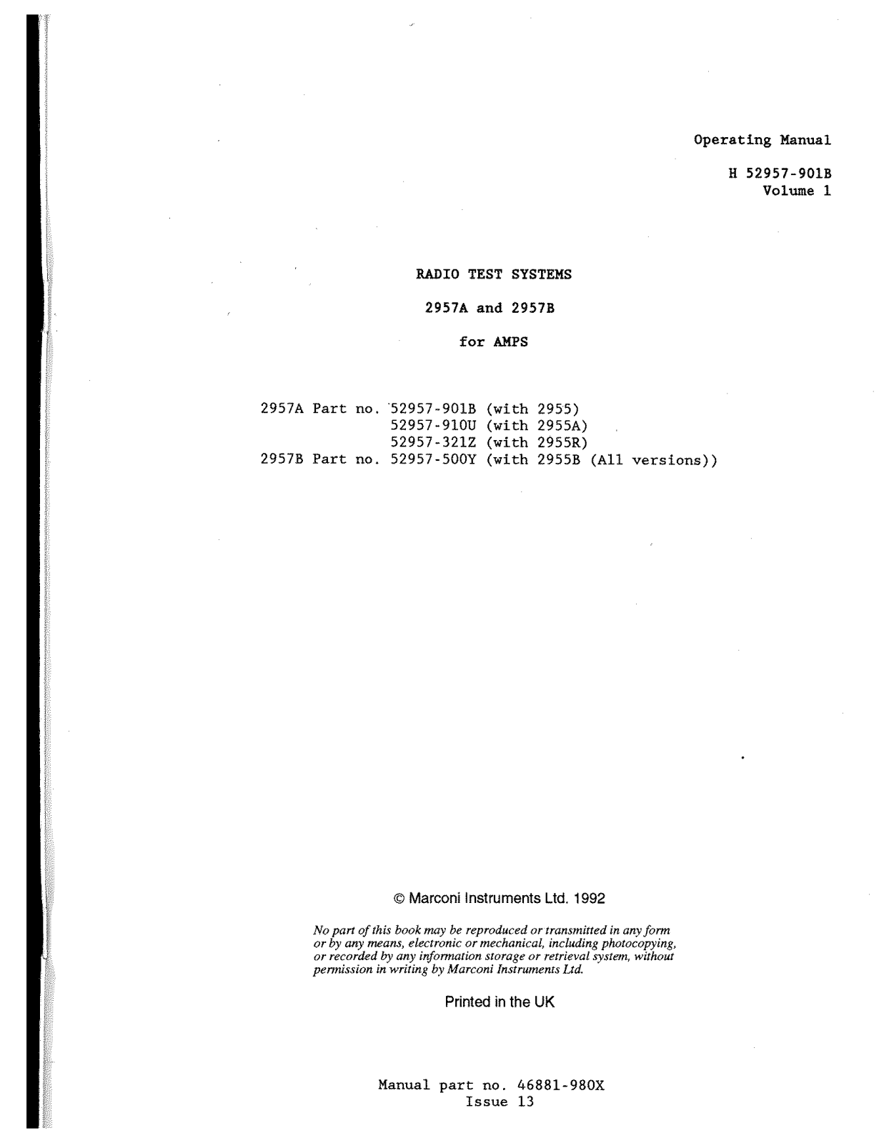 Marconi 2957A, 2957B Operation - ManualMachine.com