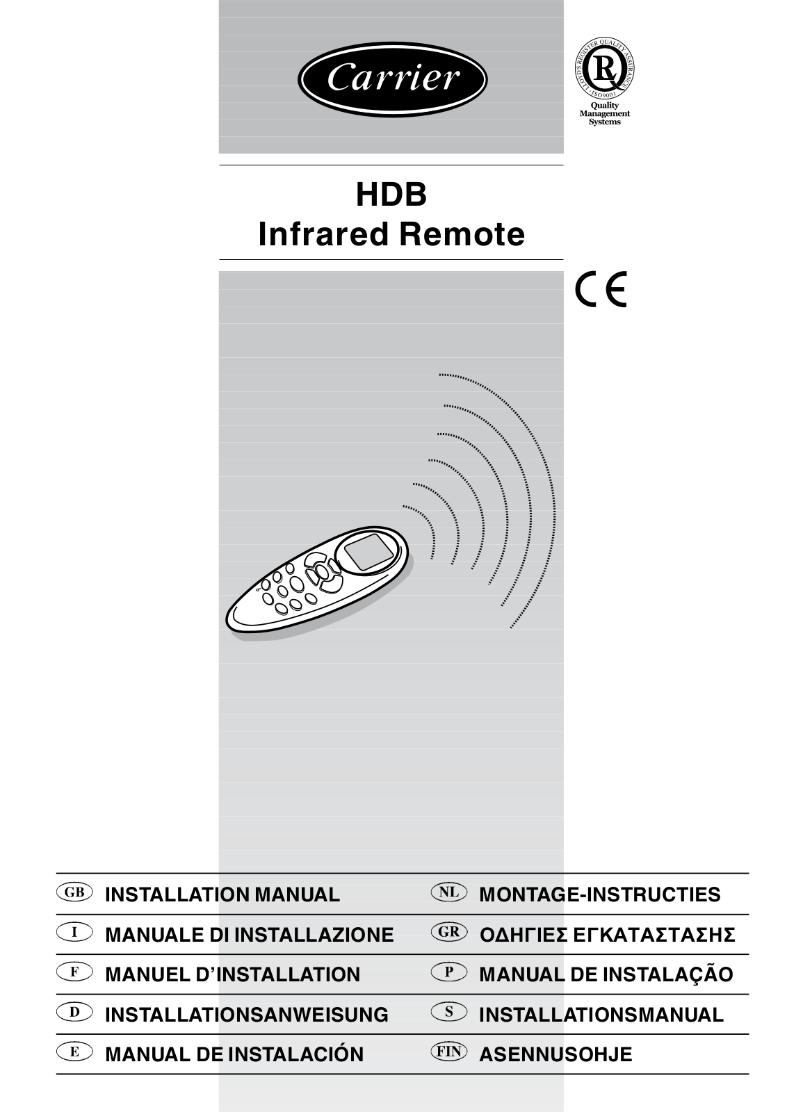 CARRIER Régulateur Electronique HDB User Manual